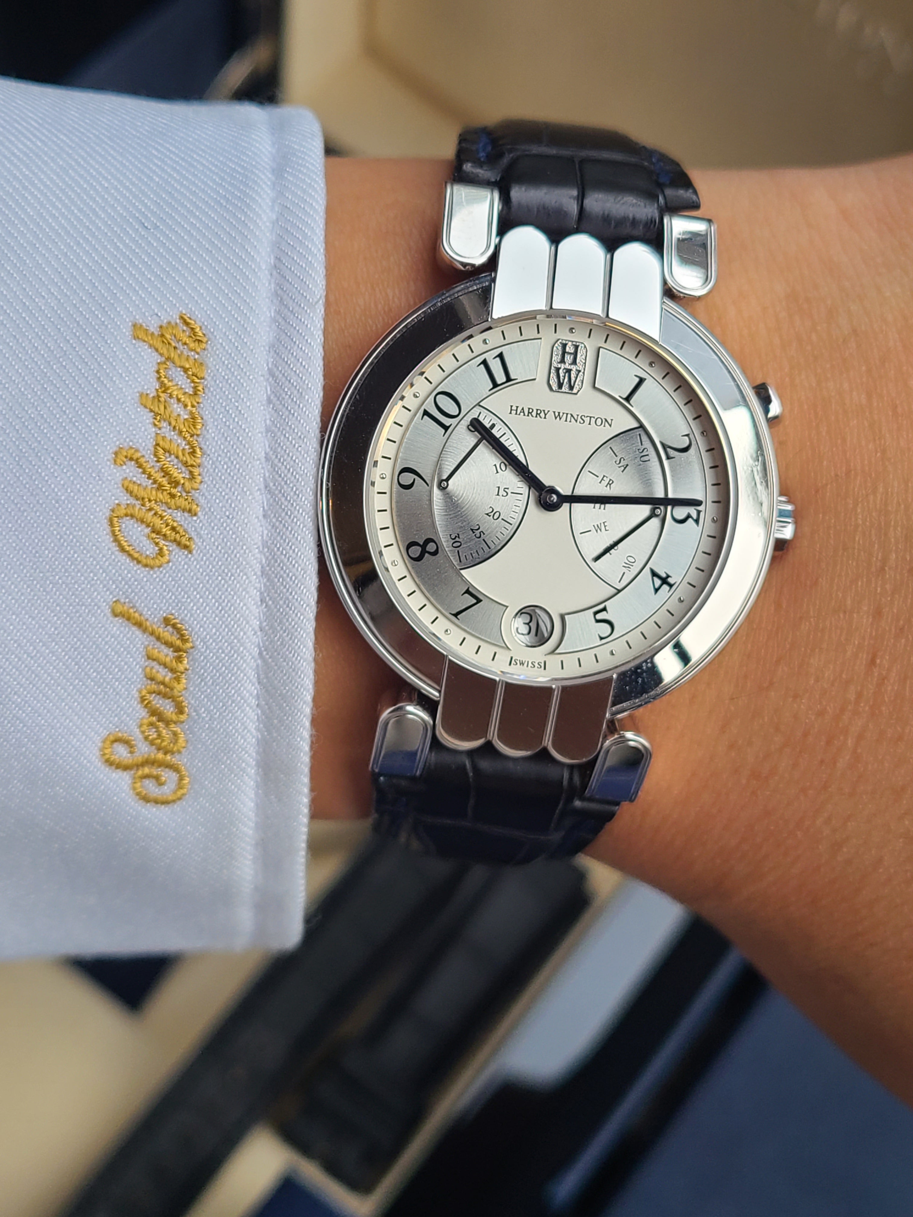 Harry Winston Premier Retrograde 18K 해리 윈스턴 프리미어 레트로그레이드 18K 화이트골드 국내 풀세트
