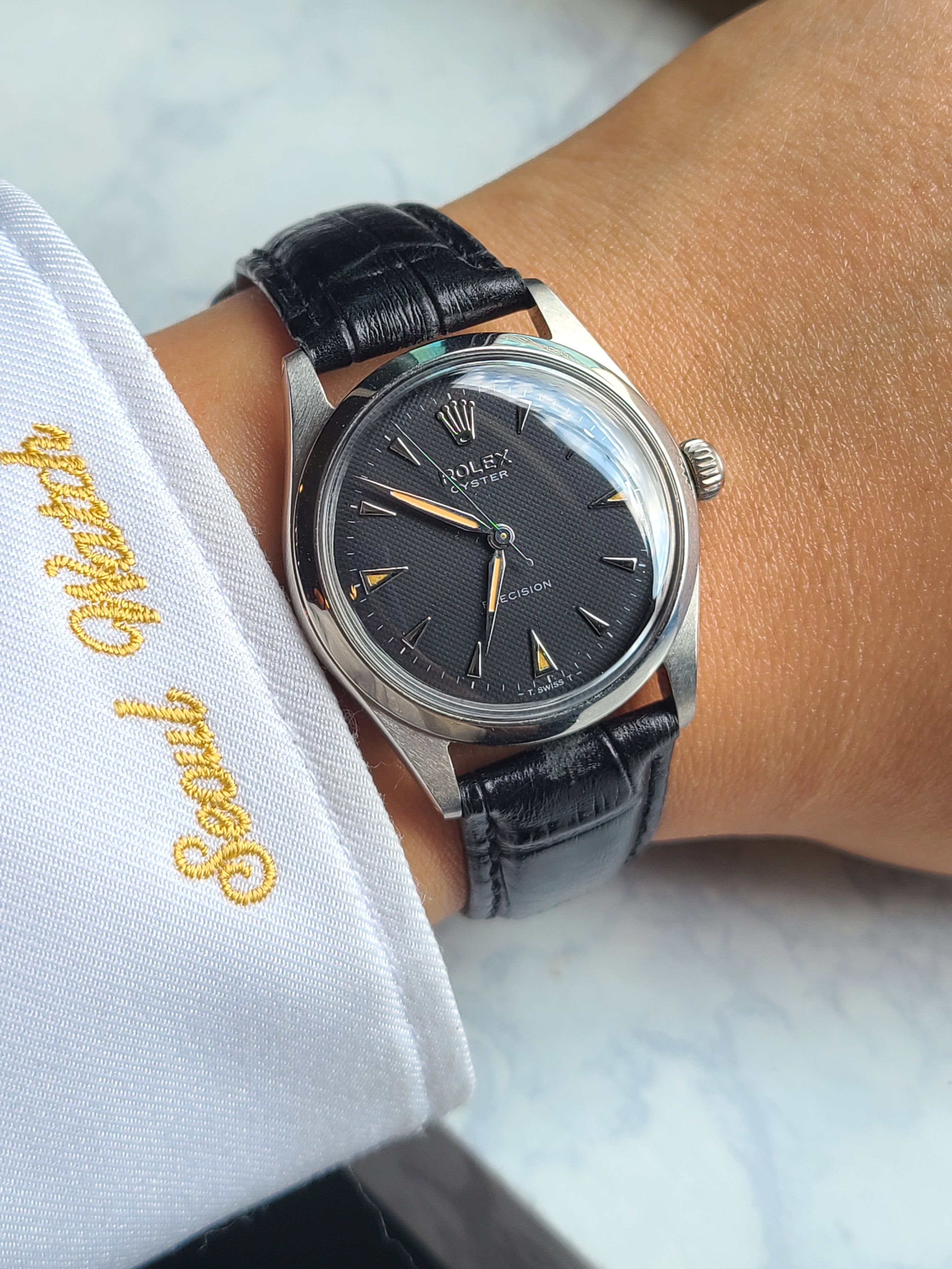 Rolex Oyster Matt Black Dauphine Hands Vintage 롤렉스 오이스터 허니콤브 매트블랙 돌핀핸즈 빈티지