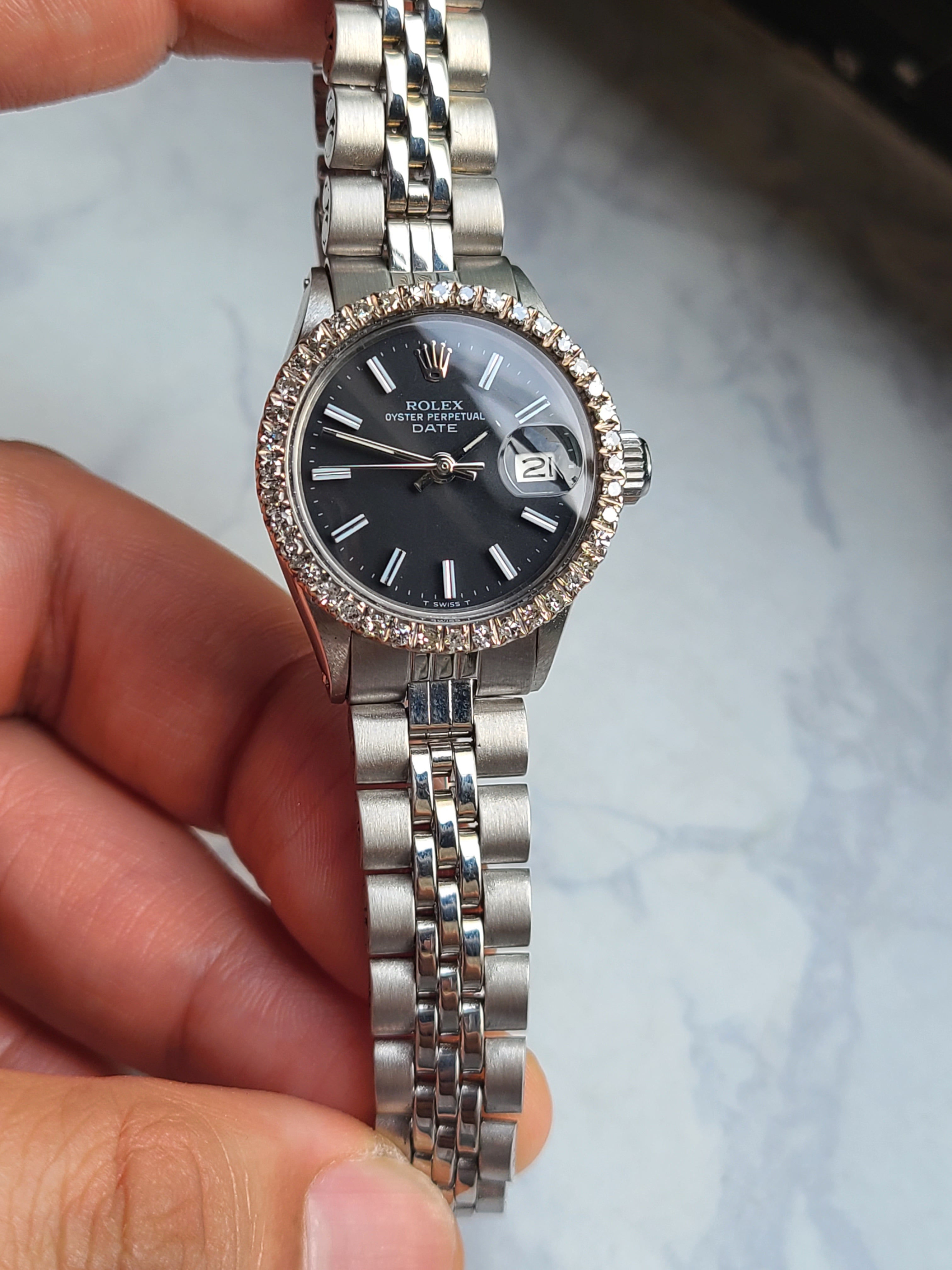 Rolex Women's Datejust Black Diamond 롤렉스 여성용 데이저스트 블랙 다이아몬드베젤 빈티지