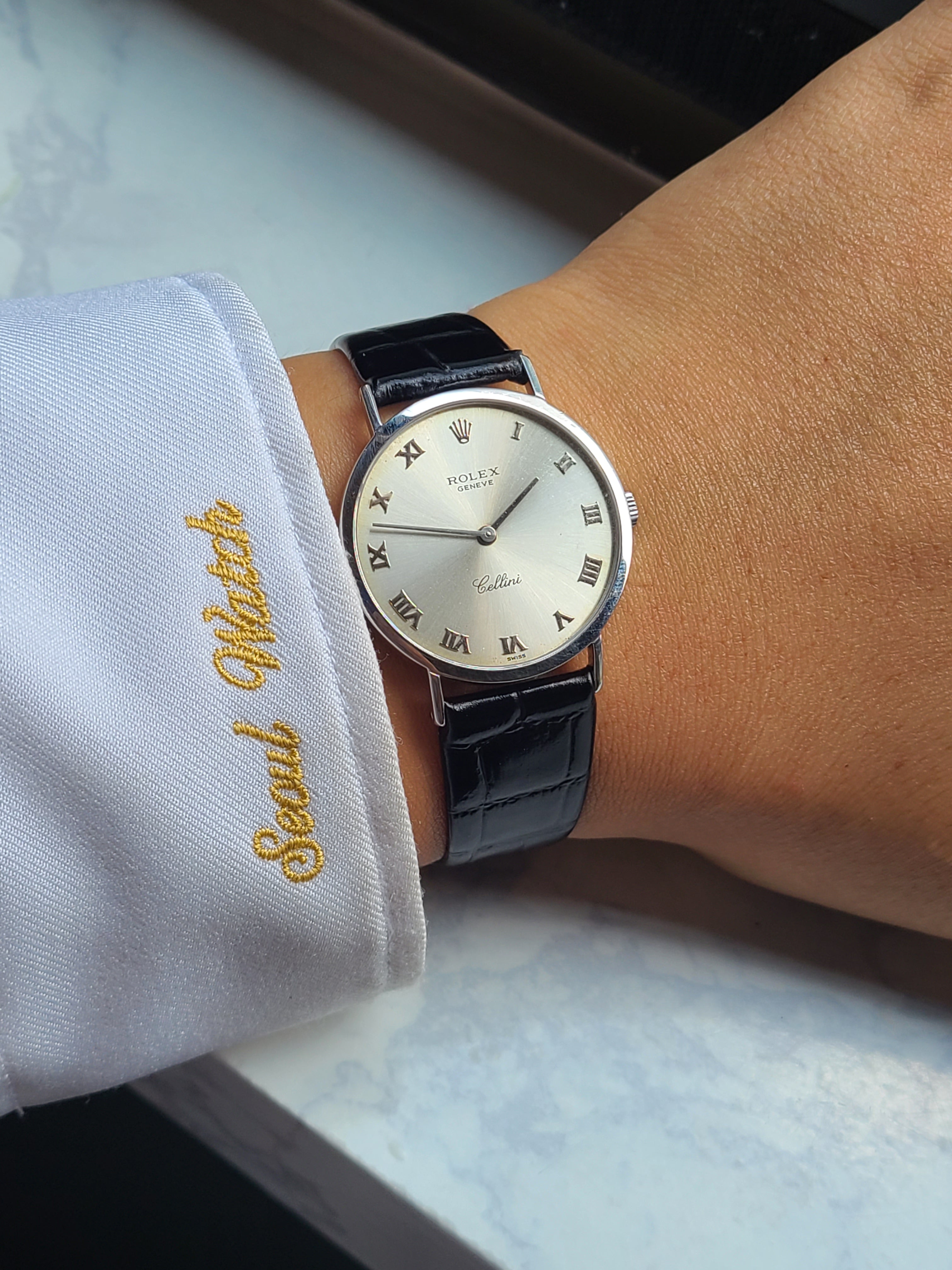 Rolex Cellini Roman 18K Solid White Gold 롤렉스 셀리니 입체로만 다이얼 18K 화이트골드 금통