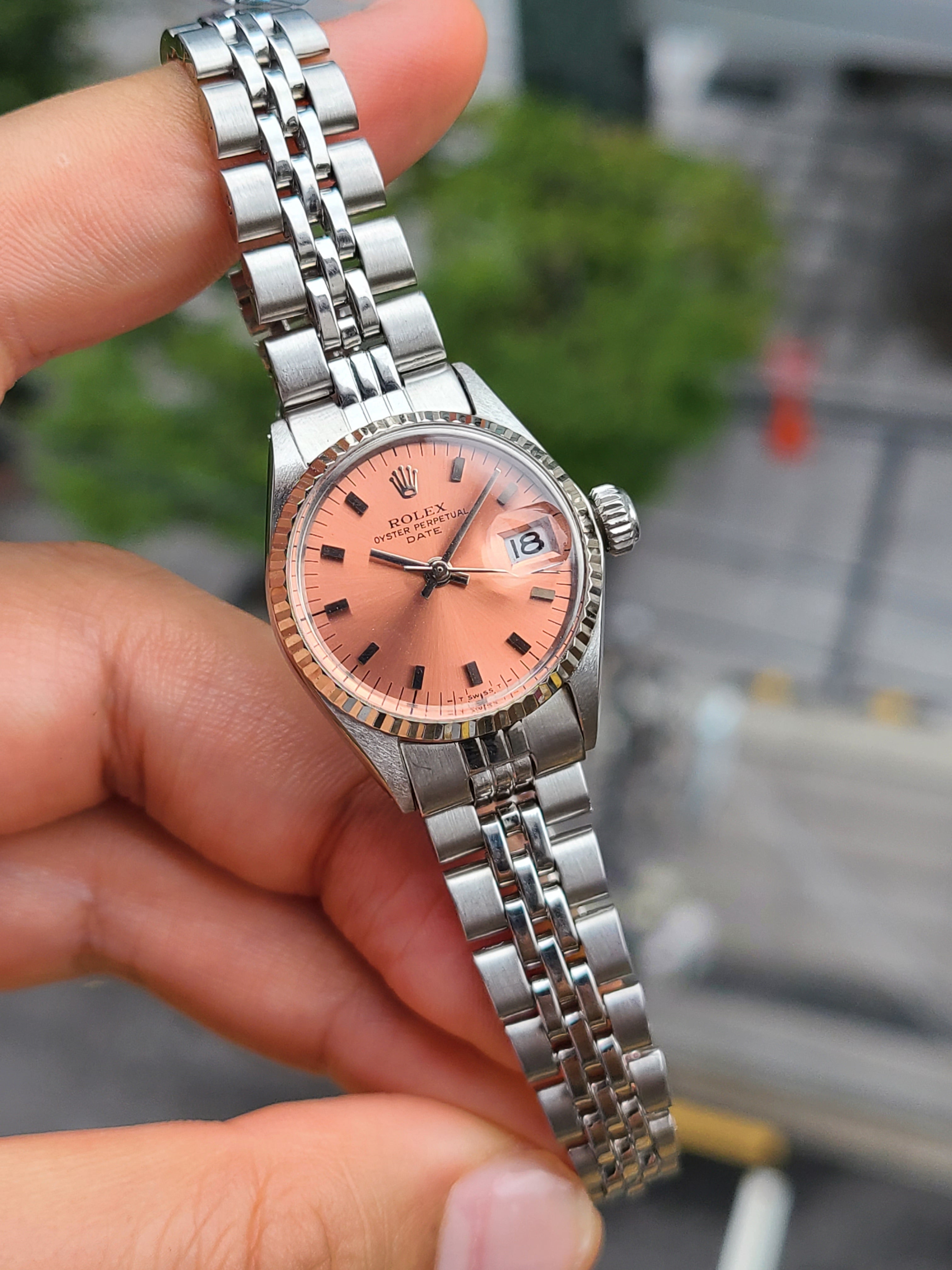 Rolex Datejust Pink Dial Women's 롤렉스 데이저스트 핑크 스틸 빈티지