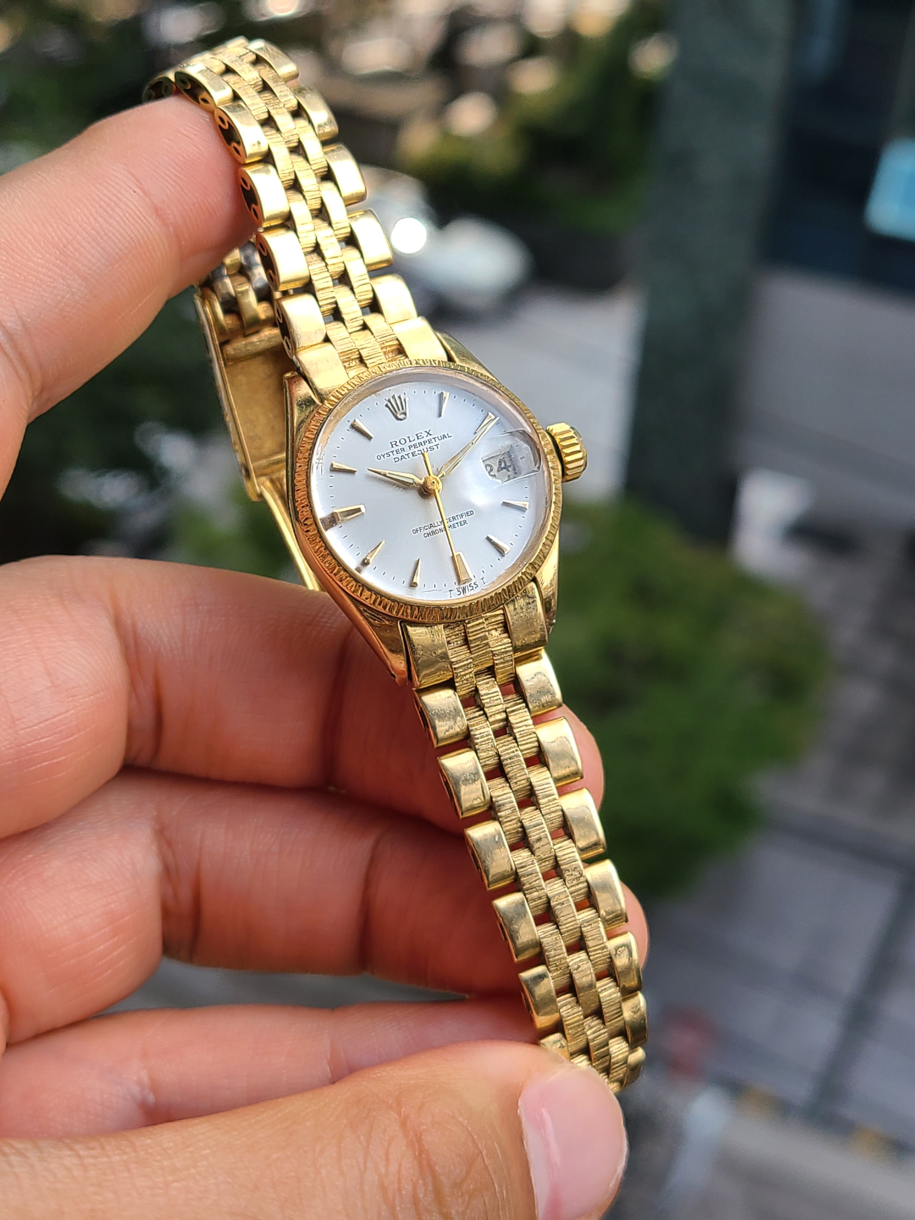 Rolex Datejust 18K Solid Gold Women's 롤렉스 여성용 데이저스트 옐로우골드 18K 올금통
