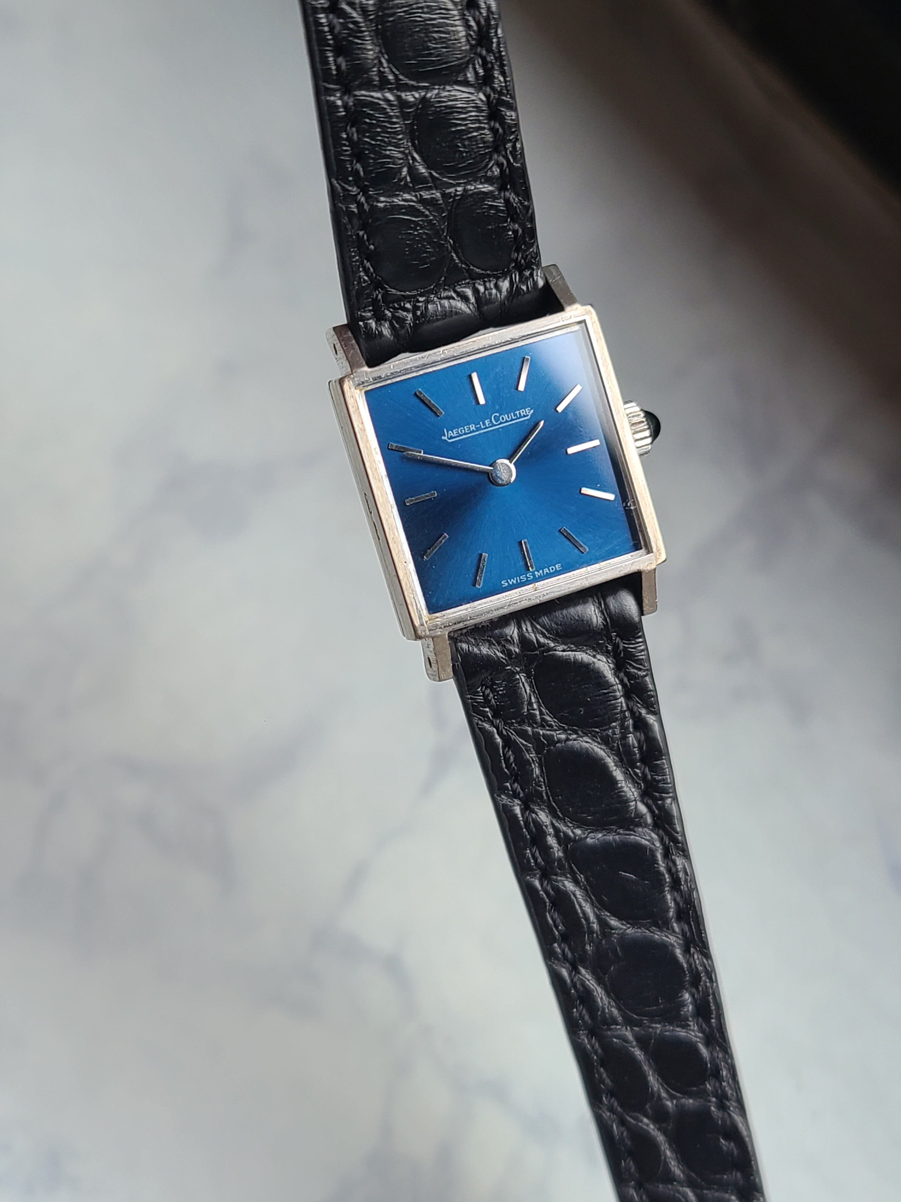 Jaeger Lecoultre Tank Square 18K Gold 예거르쿨트르 탱크 사각 18K 화이트골드 금통 여성용