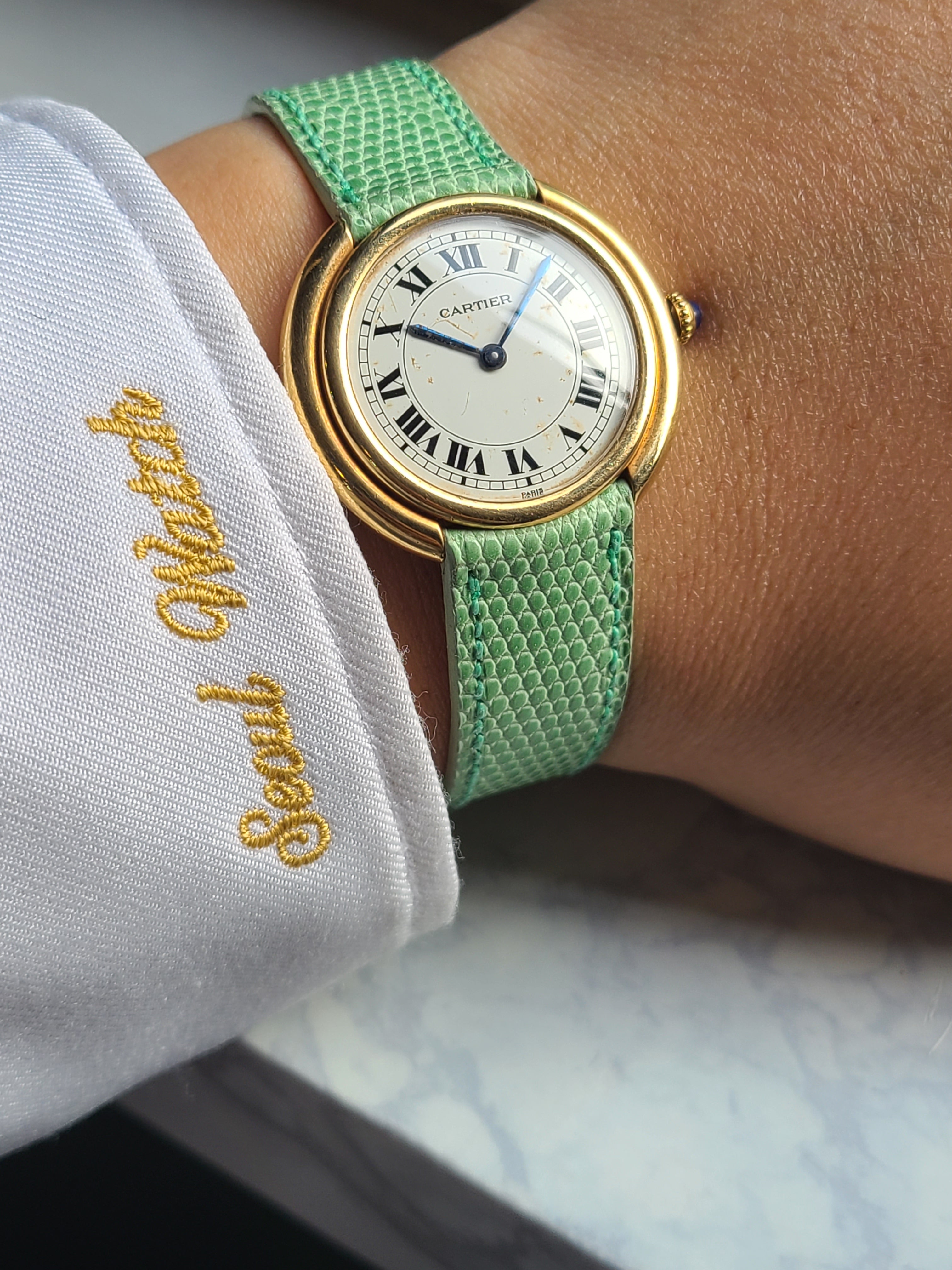Cartier Ellipse 18K CPCP Vintage 까르띠에 엘립스 18K 옐로우골드 금통 LM 라지사이즈 CPCP 빈티지