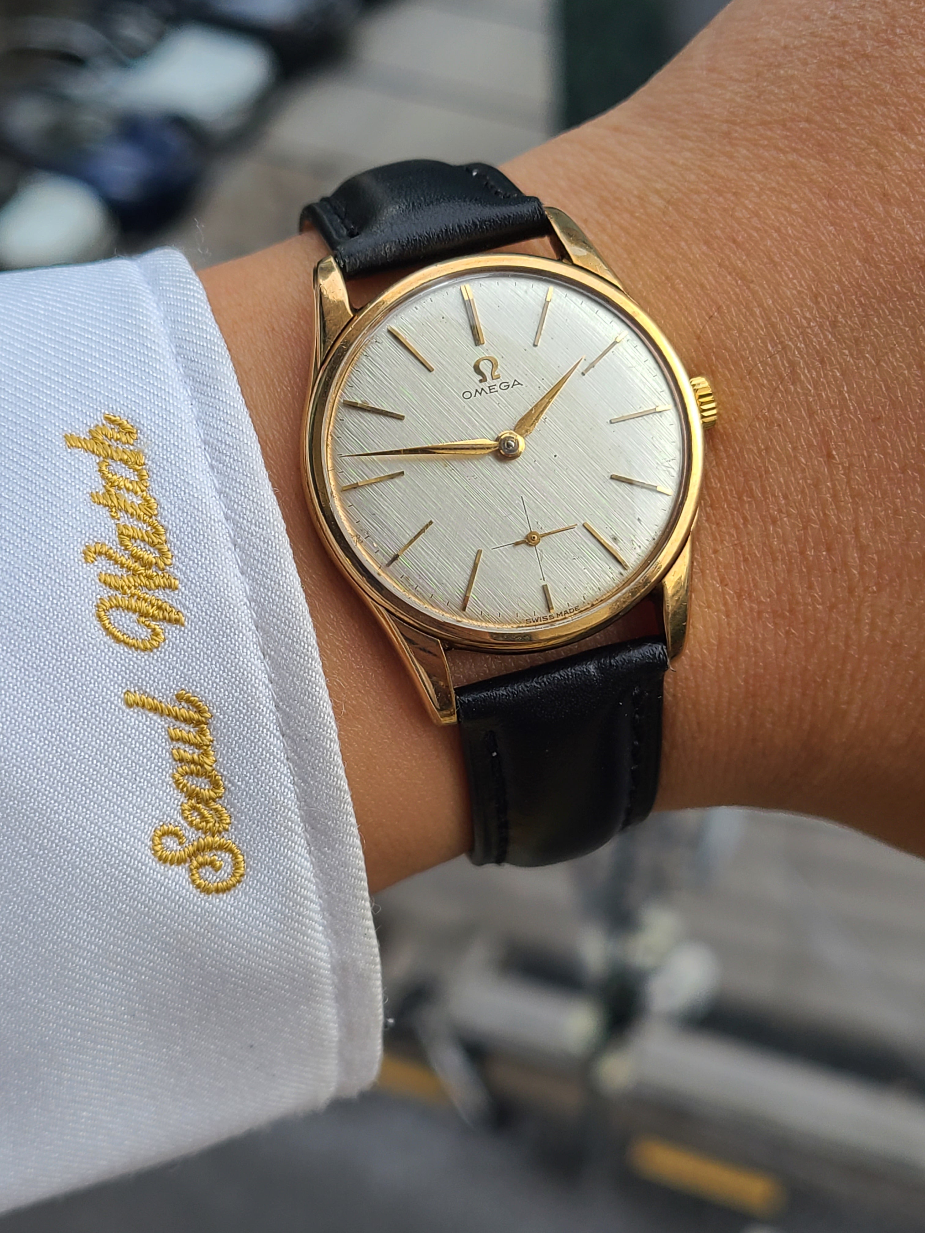 Omega Classic Linen Dial 9K Solid Gold Vintage 오메가 클래식 린넨 다이얼 스몰세컨드 옐로우골드 9K 금통 빈티지
