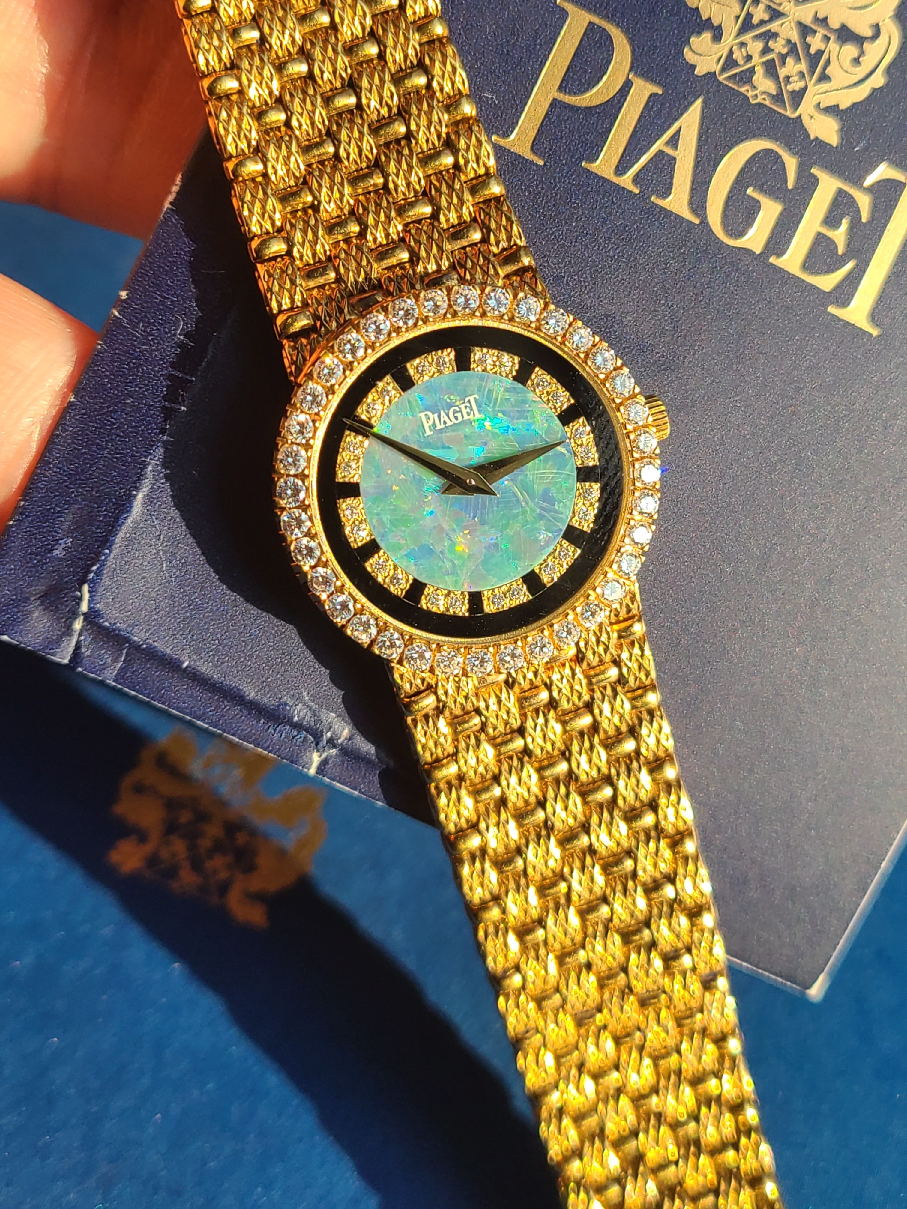 Piaget Classic Opal Onyx Dia 18K 피아제 클래식 오팔 오닉스 다이아 18K 금통 풀세트 풀구성 여성용