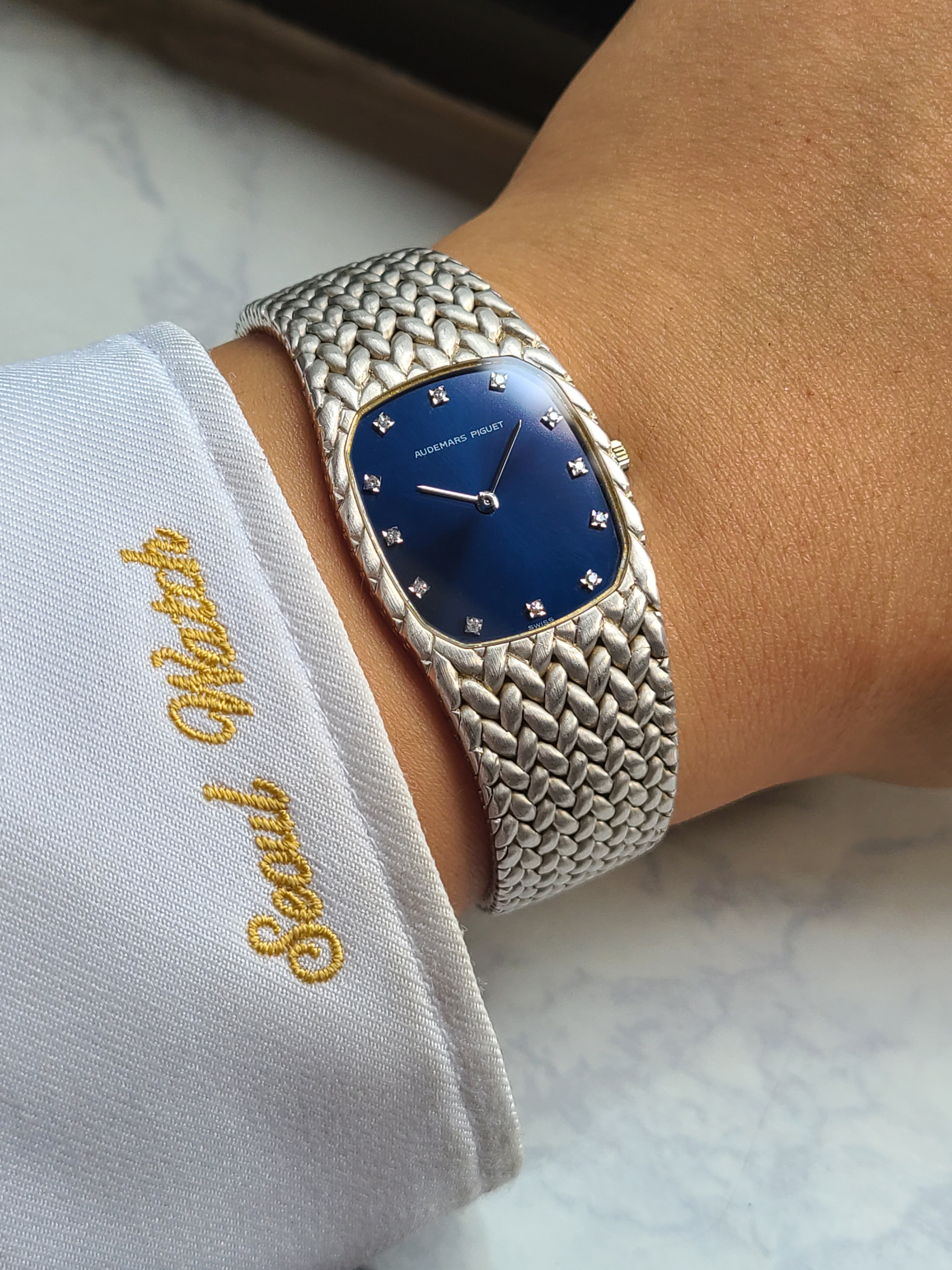 Audemars Piguet Heavy Cobra Blue 18K WG 오데마피게 헤비 코브라 12P 다이아몬드 청판 블루 화이트골드 18K 금통