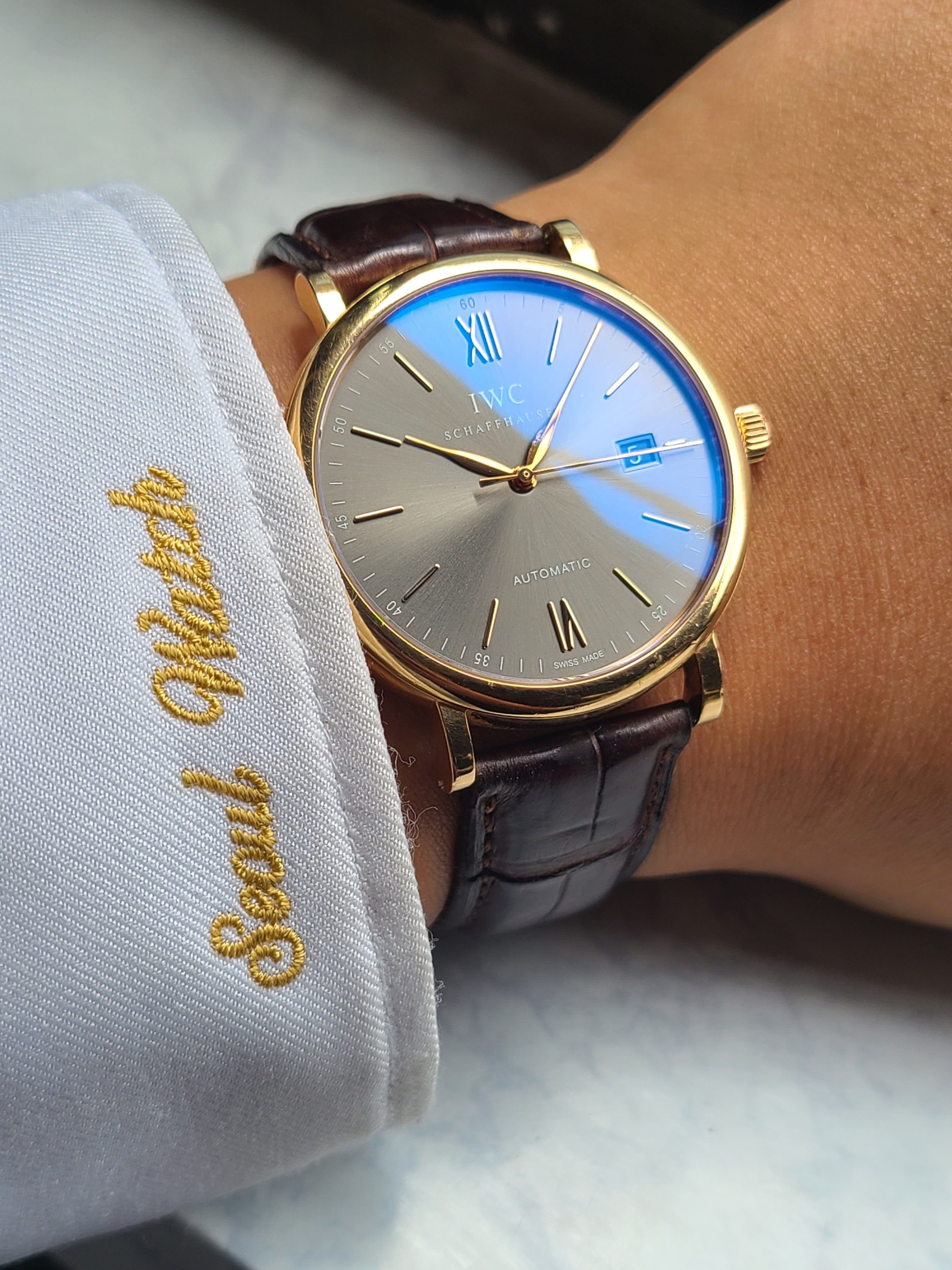 IWC Portofino Rose Gold 18K IWC 포르토피노 18K 로즈골드 그레이 다이얼 리프핸즈 40