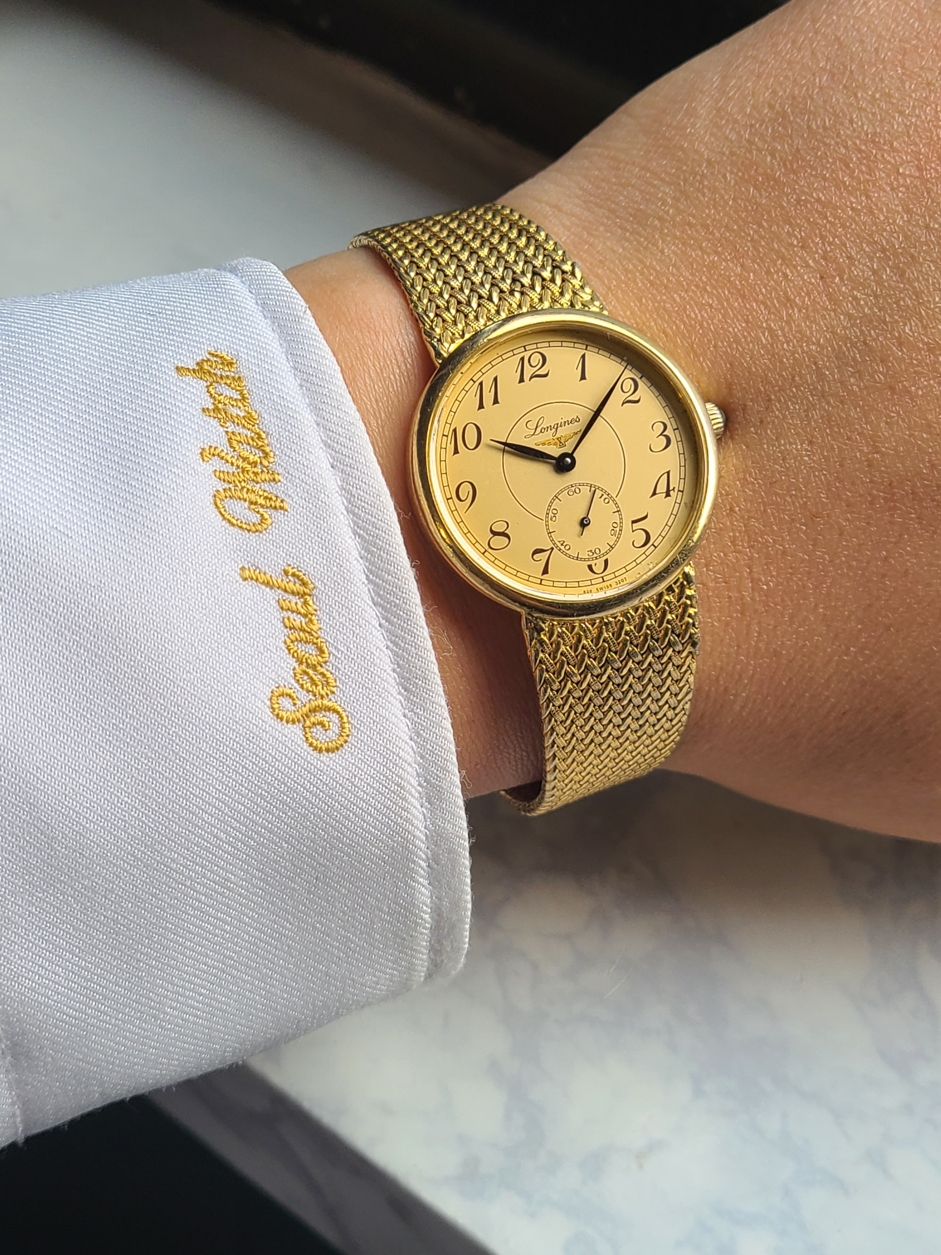 Longines Classic Arabic Mesh 론진 클래식 블랙 아라빅 옐로우골드 매쉬