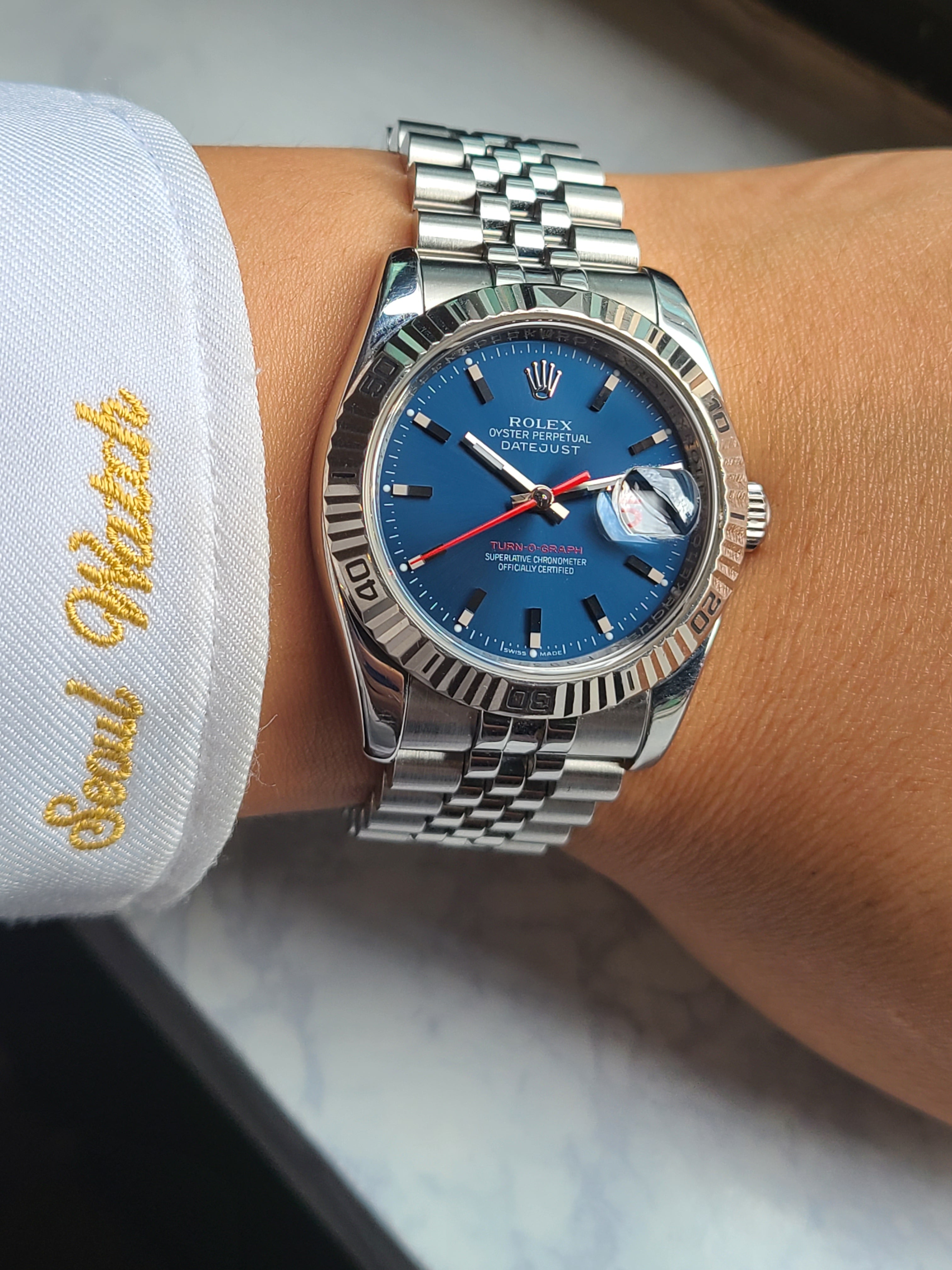 썬더버드) 청판 블루 (Rolex Datejust Turn-O-Graph Blue 롤렉스 데이저스트 턴오그래프