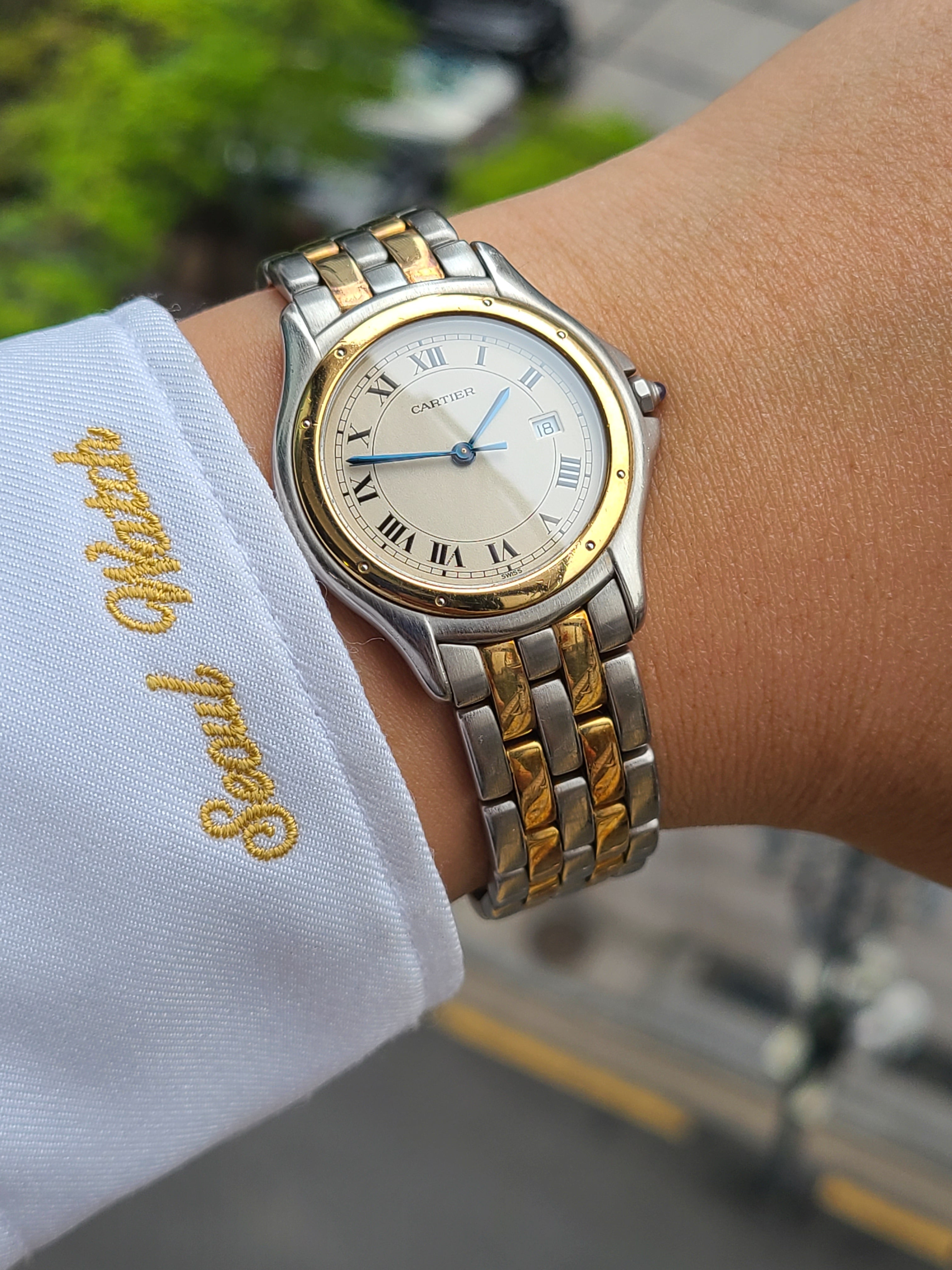 Cartier Panthere Cougar Date LM 까르띠에 팬더 쿠거 18K 콤비 데이트 LM 라지