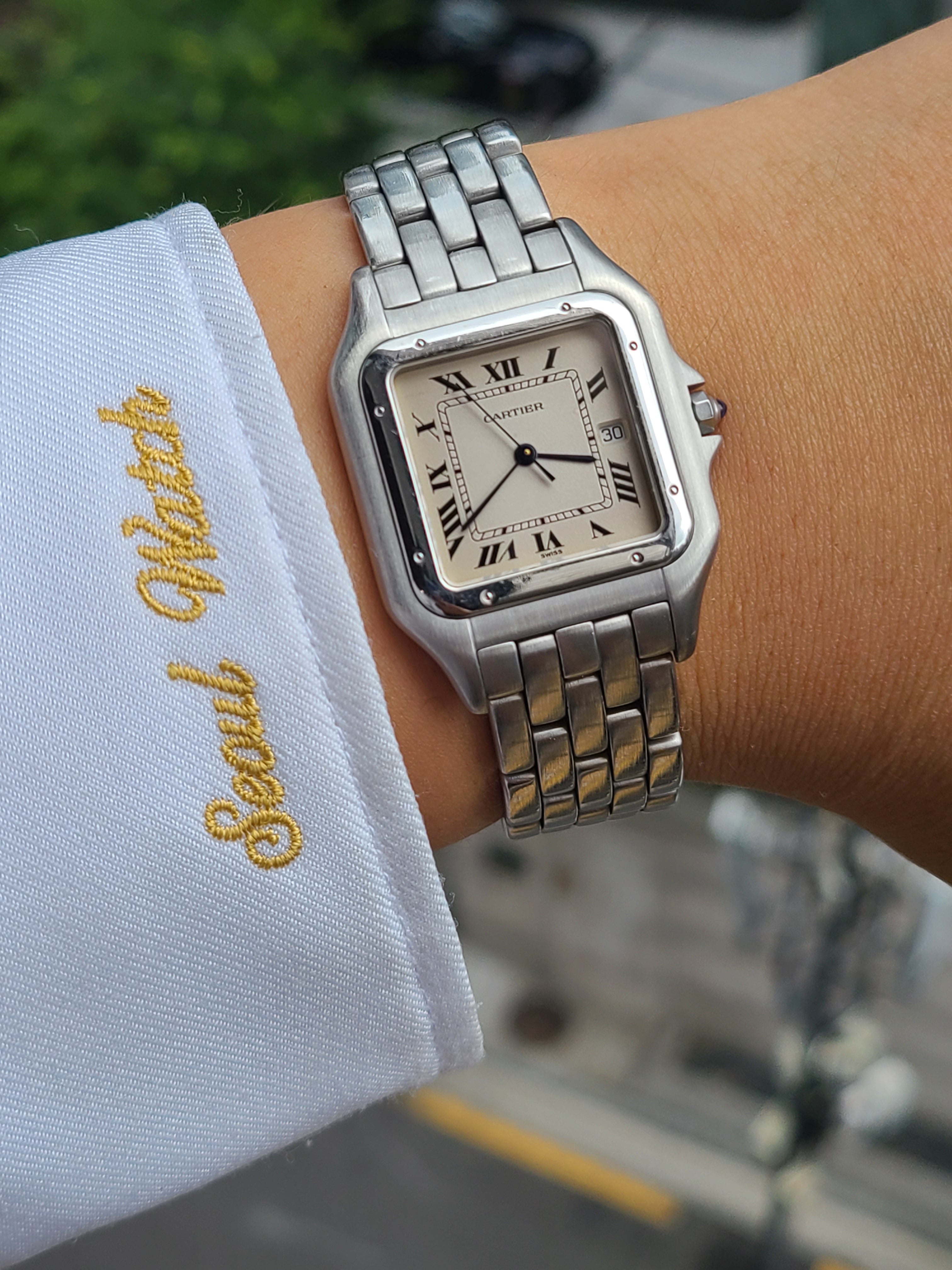 Cartier Panthere De Cartier S/S Men's Large 까르띠에 팬더 드 까르띠에 스틸 남성용 라지사이즈