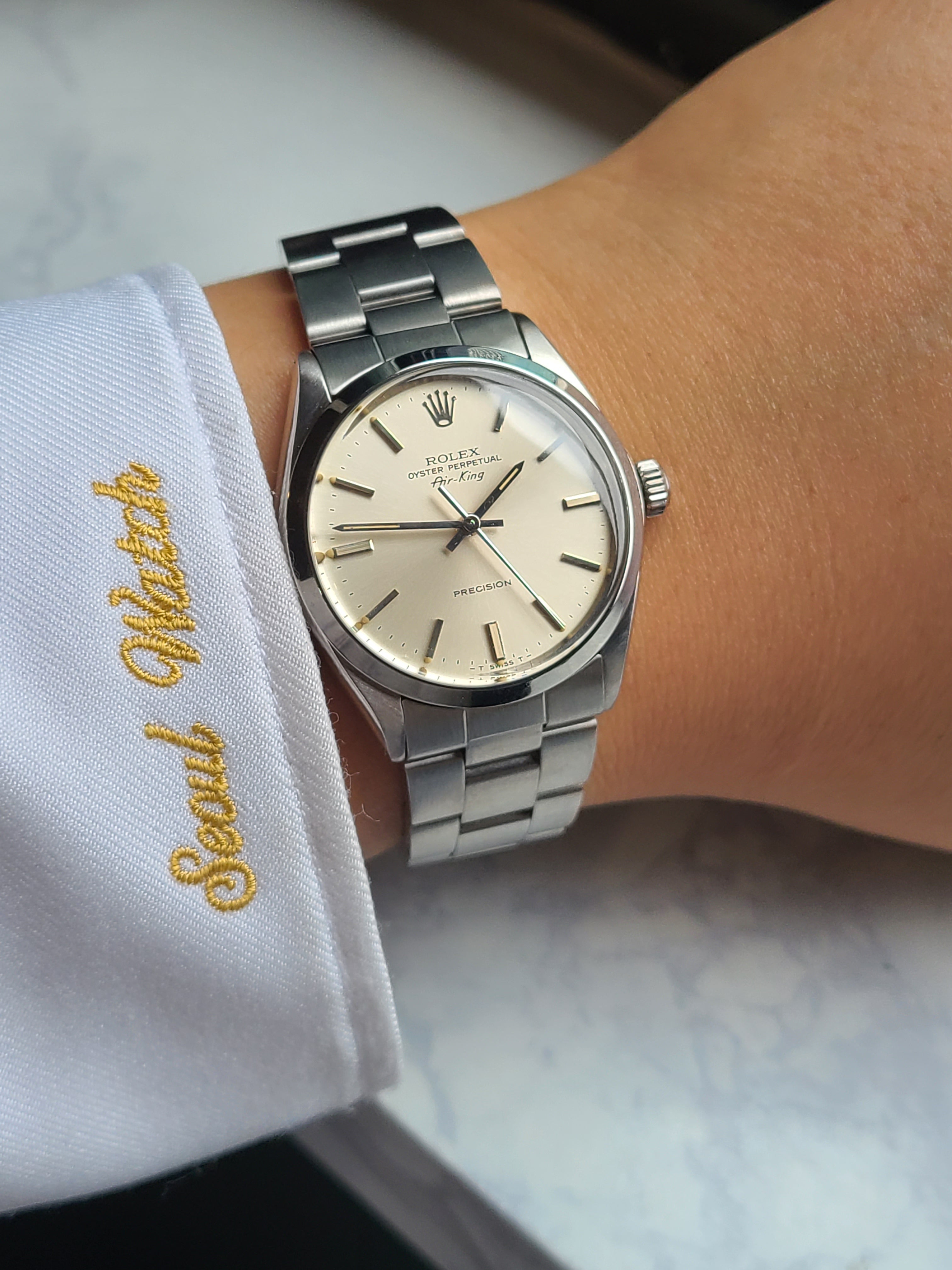 Rolex Oysterdate Silver Dial Vintage 롤렉스 오이스터퍼페추얼 에어킹 실버 빈티지 순정