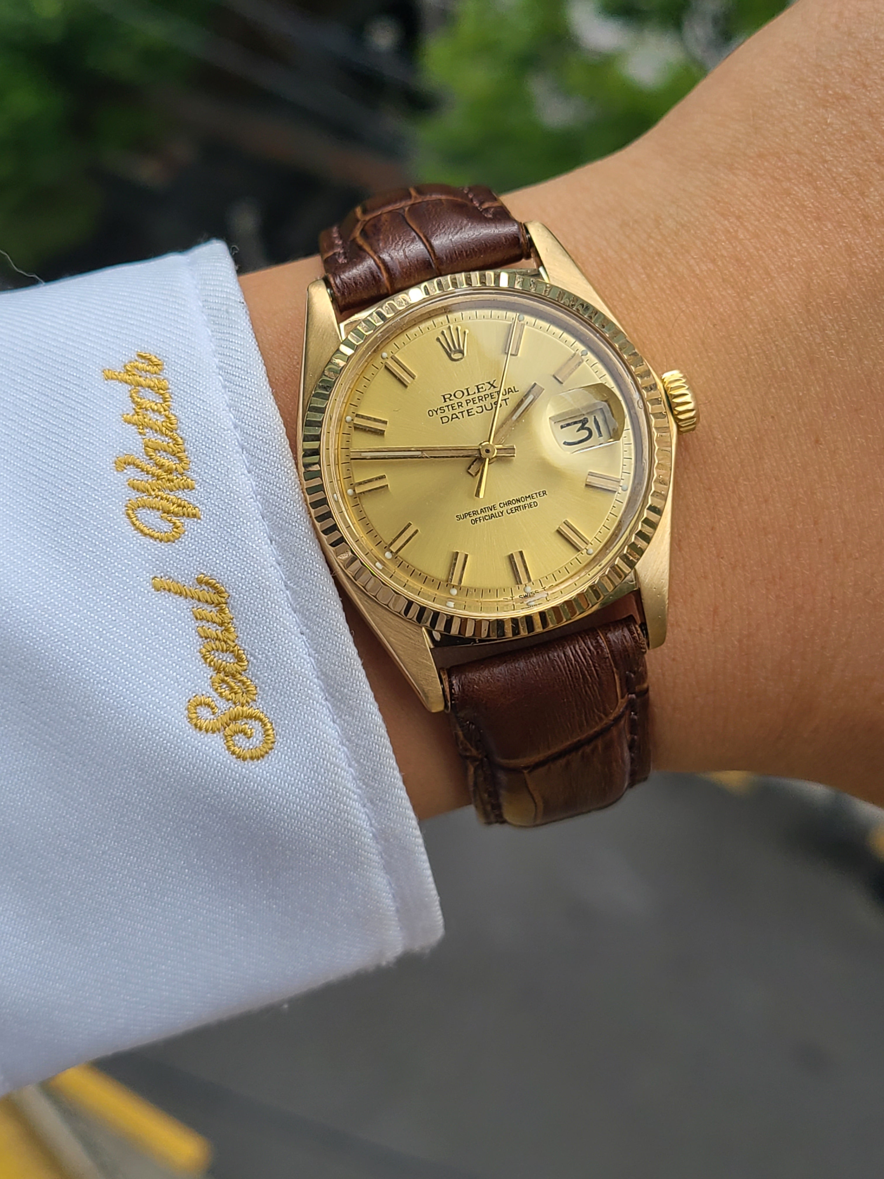 Rolex Datejust Wideboy Dial Solid YG 롤렉스 데이저스트 와이드보이 18k 옐로우 금통 소장용