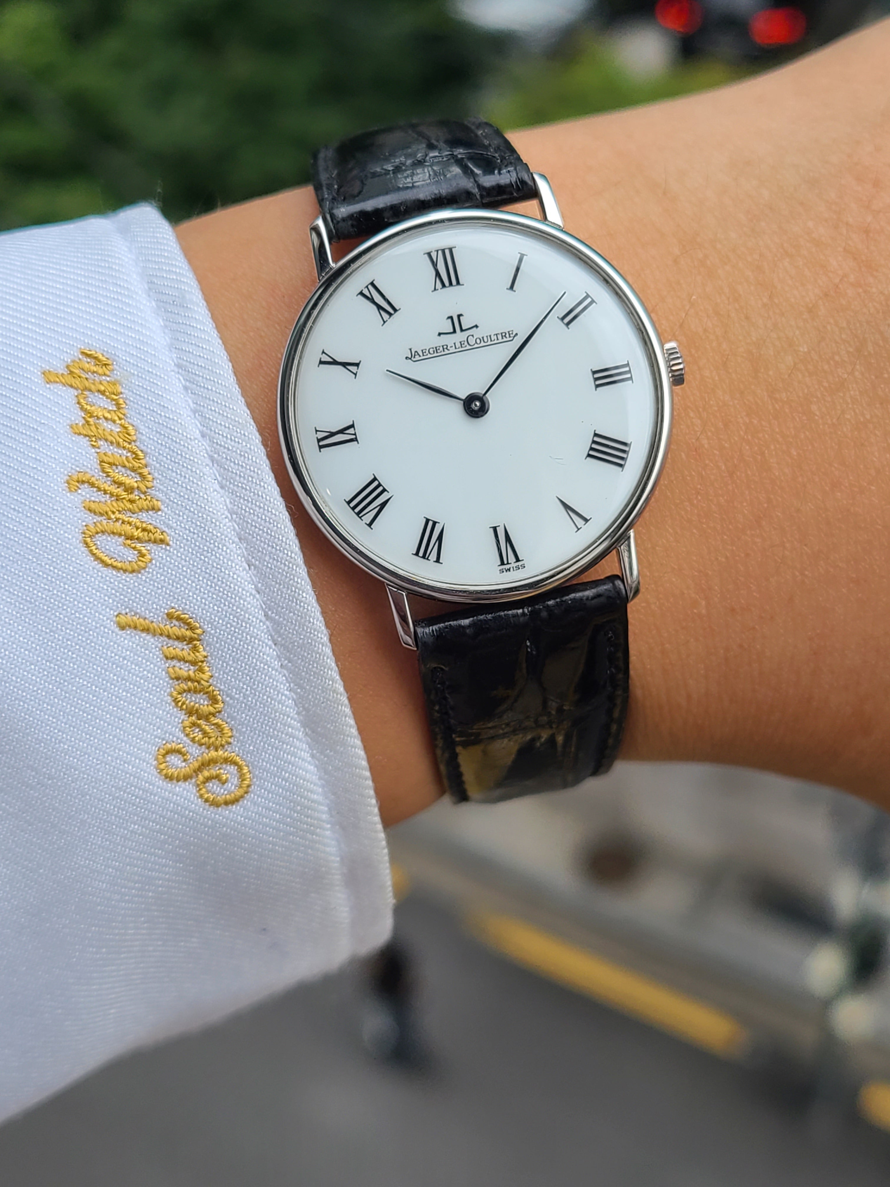 Jaeger Lecoultre Classic Silver Black Roman 예거르쿨트르 클래식 화이트 블랙로만 다이얼 빈티지