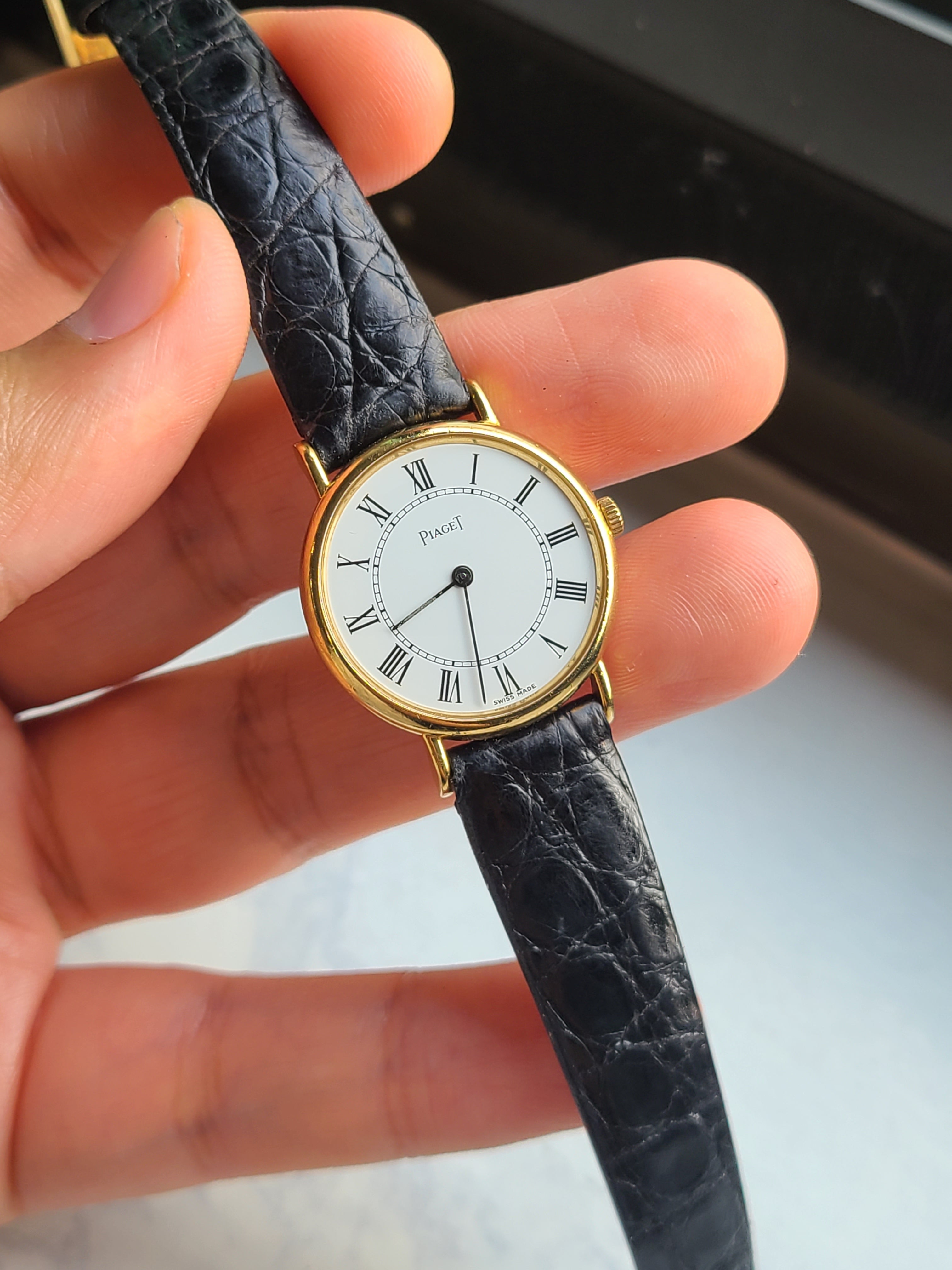 Piaget Altiplano White Roman 피아제 알티플라노 화이트 블랙롤만 여성용 18K 금통