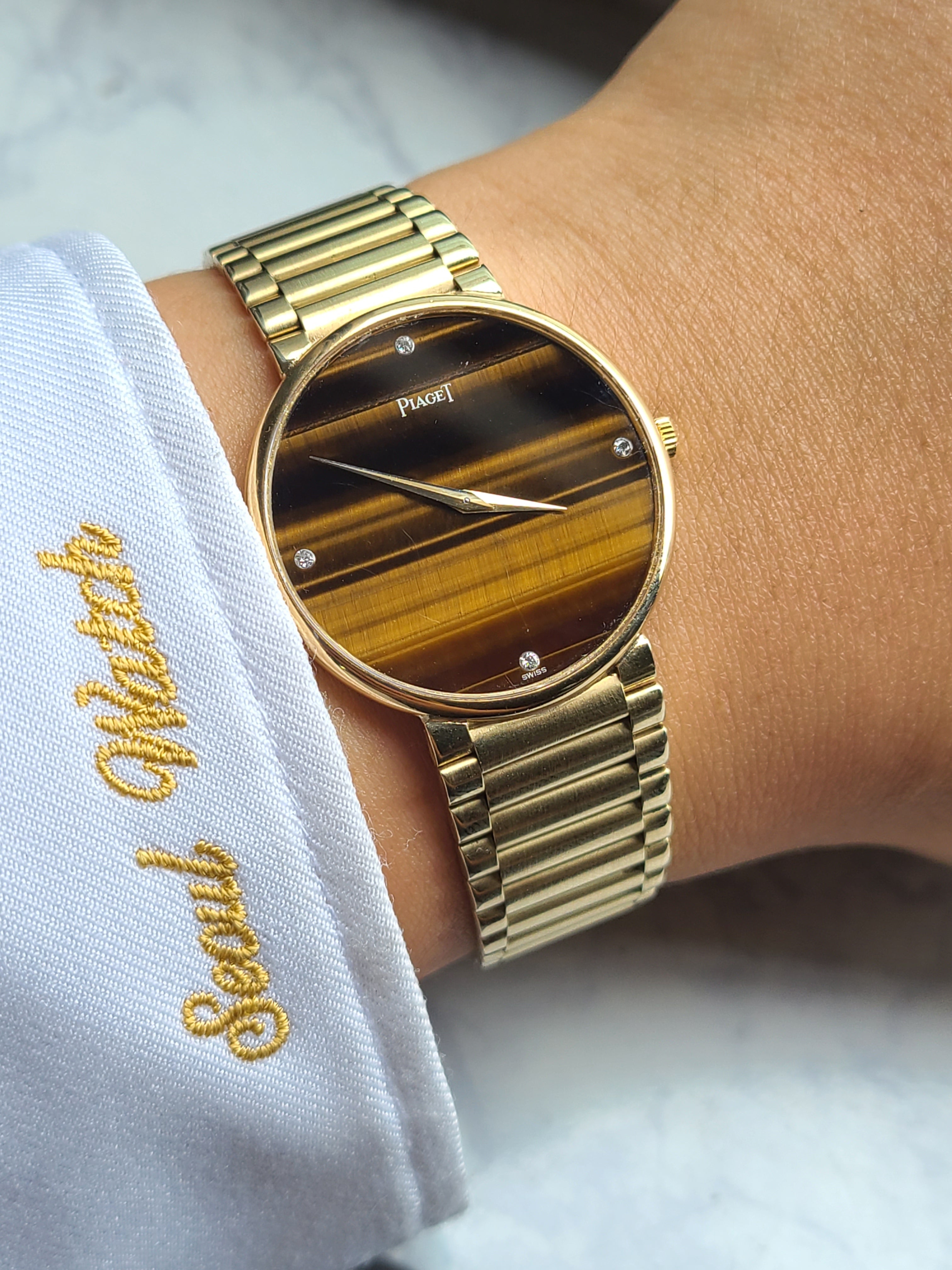 Piaget Altiplano Tiger Eyes Diamonds 피아제 알티플라노 호안석 4P 다이아몬드 18K 옐로우골드