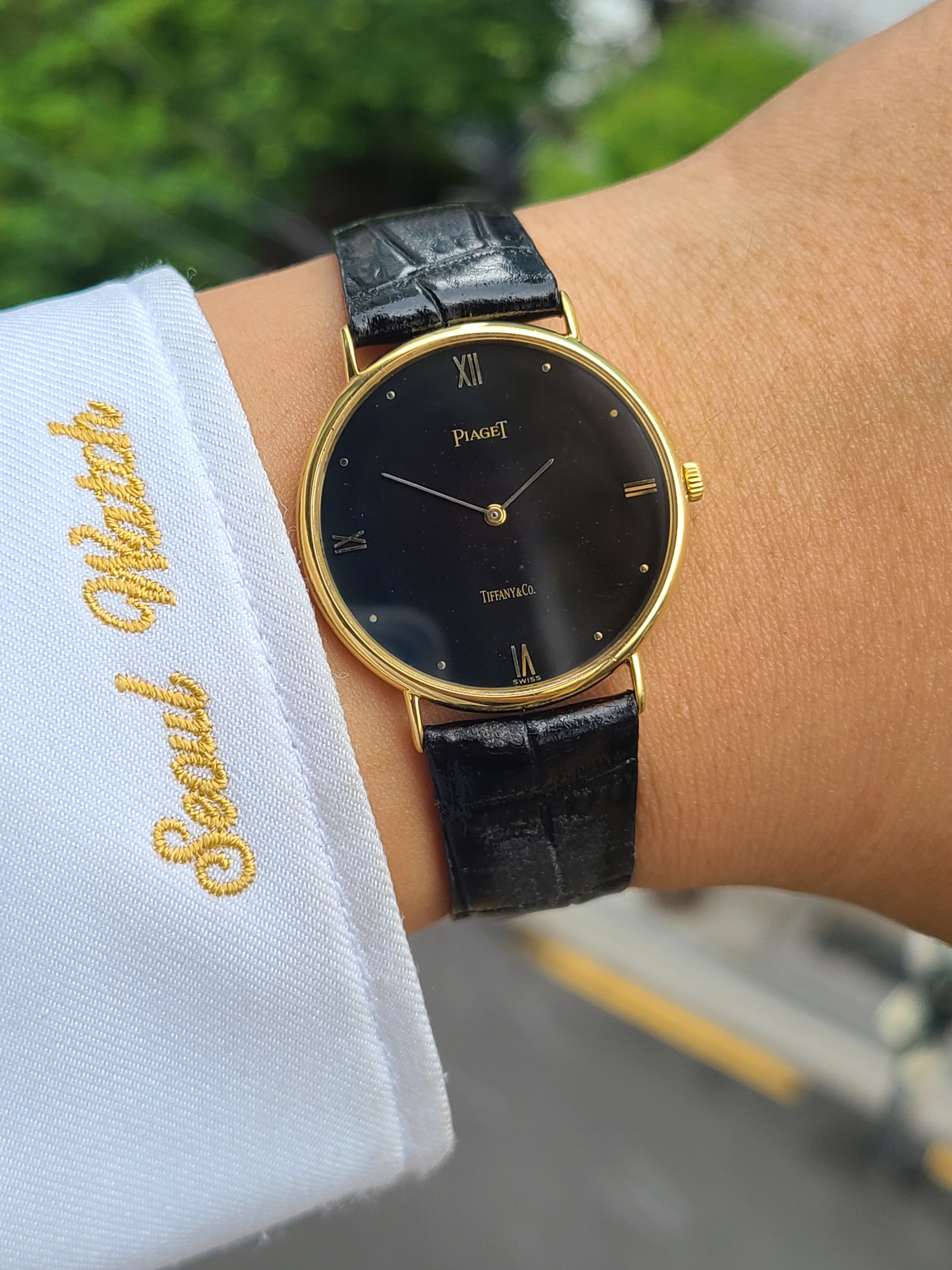 Piaget Altiplano Tiffany 피아제 알티플라노 블랙 티파니 더블네임 18K 금통