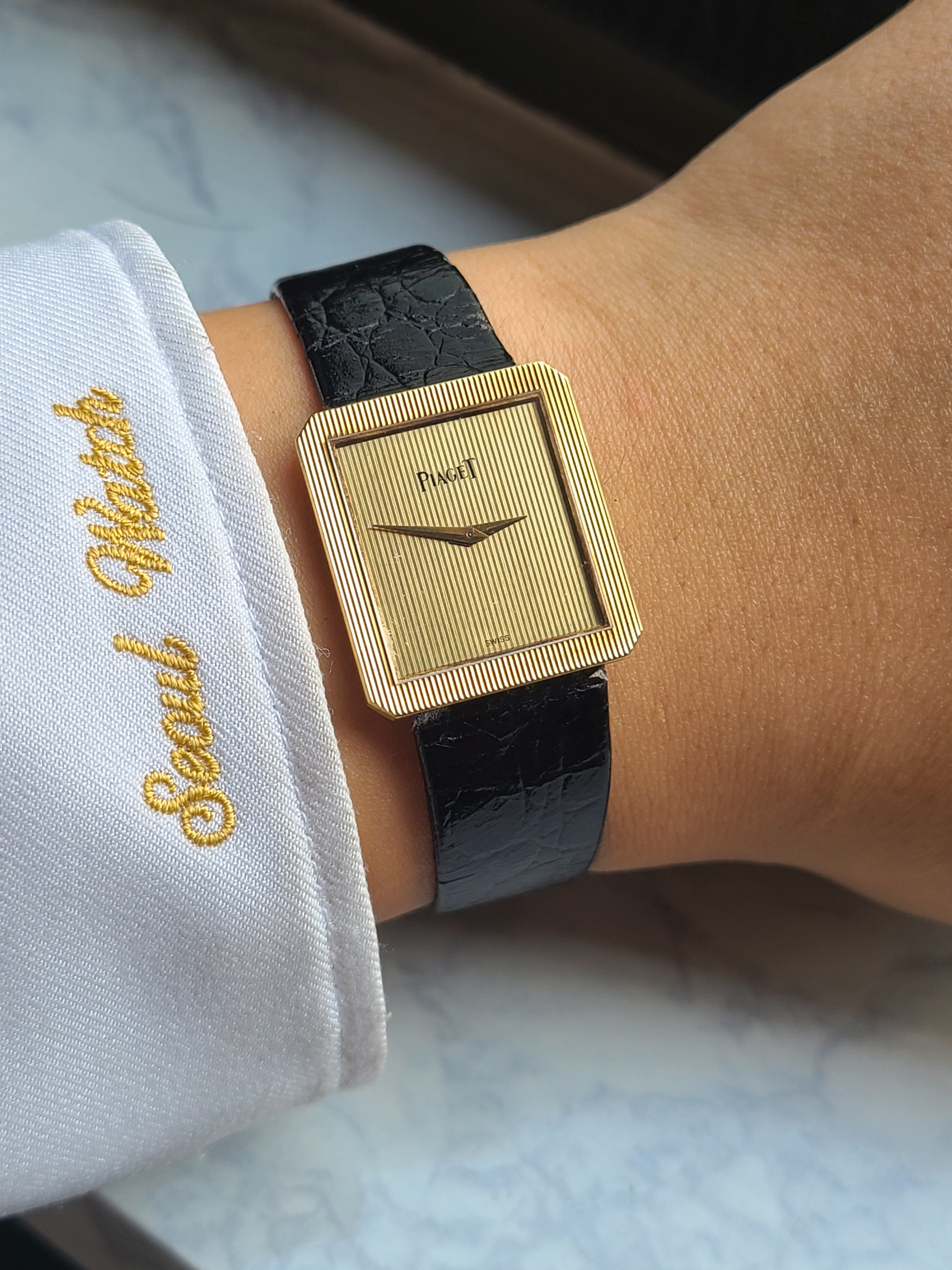 Piaget Protocol 18K YG 피아제 프로토콜 탱크 18K 옐로우골드 다이아몬드 빈티지 남성용
