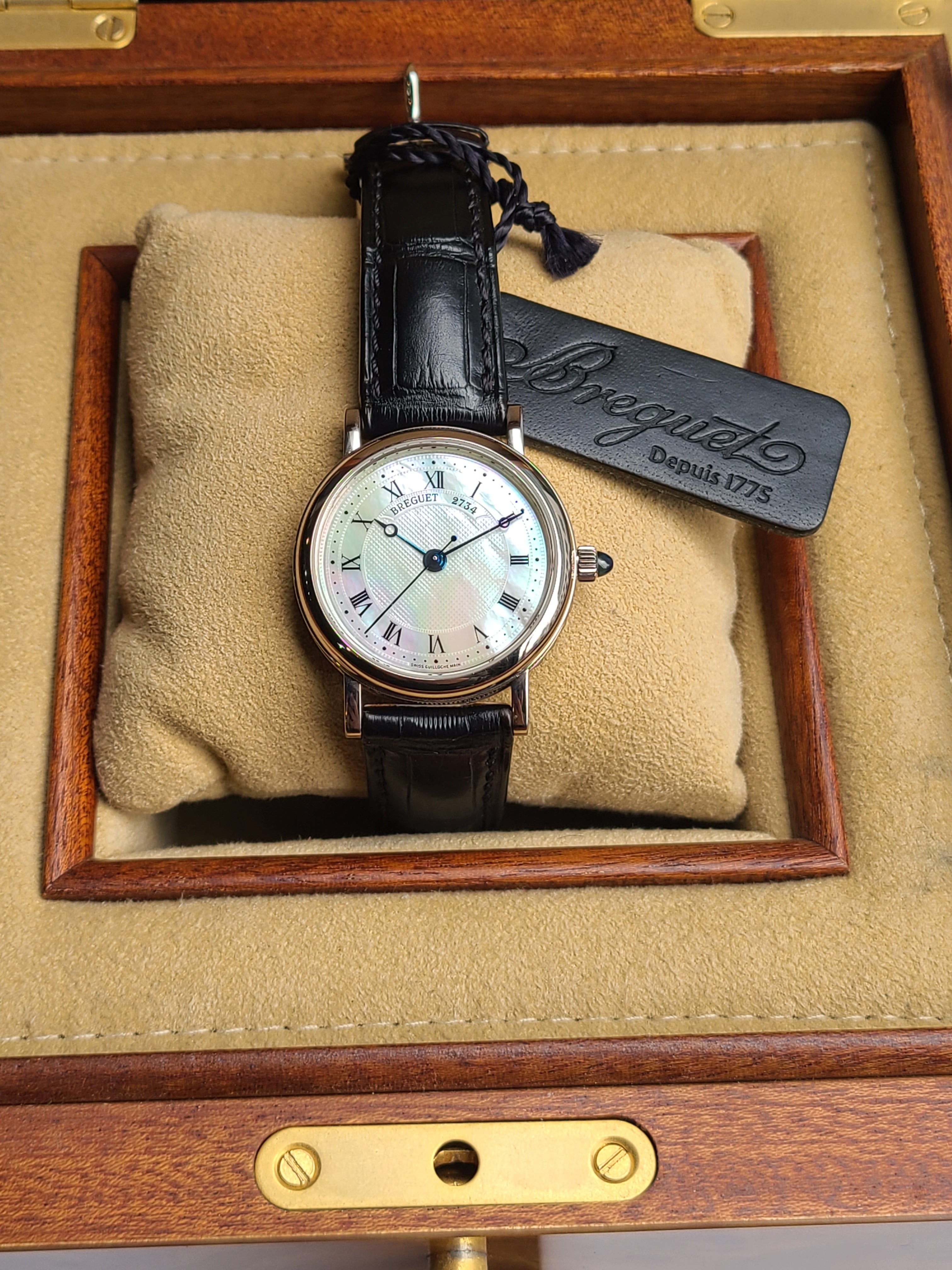 Breguet Classic MOP Lady 브레게 클래식 여성용 자개 화이트골드 미사용 신품