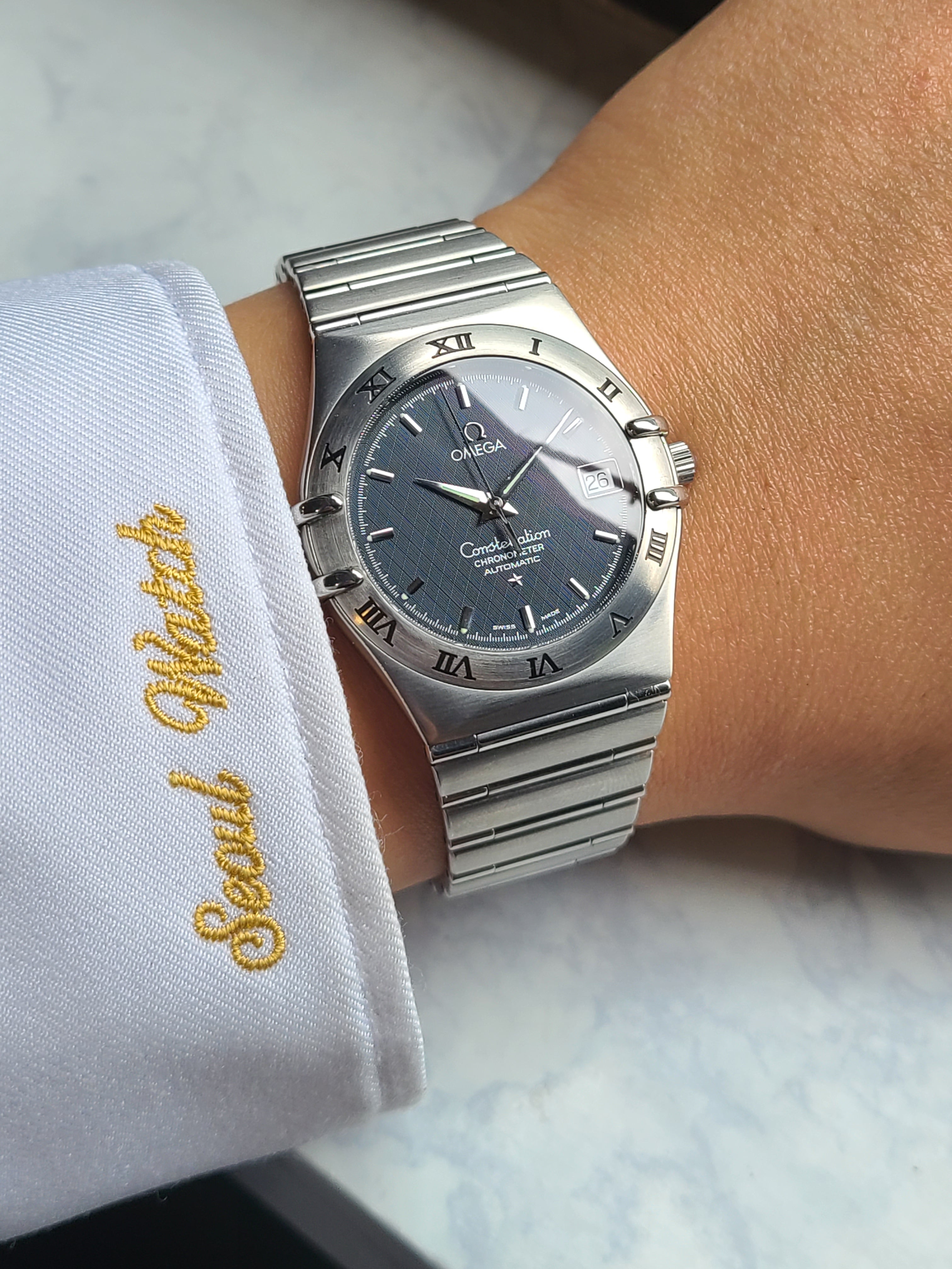 Omega Constellation Blue Automatic 오메가 컨스틸레이션 매트블루 청판 크로노미터 자동