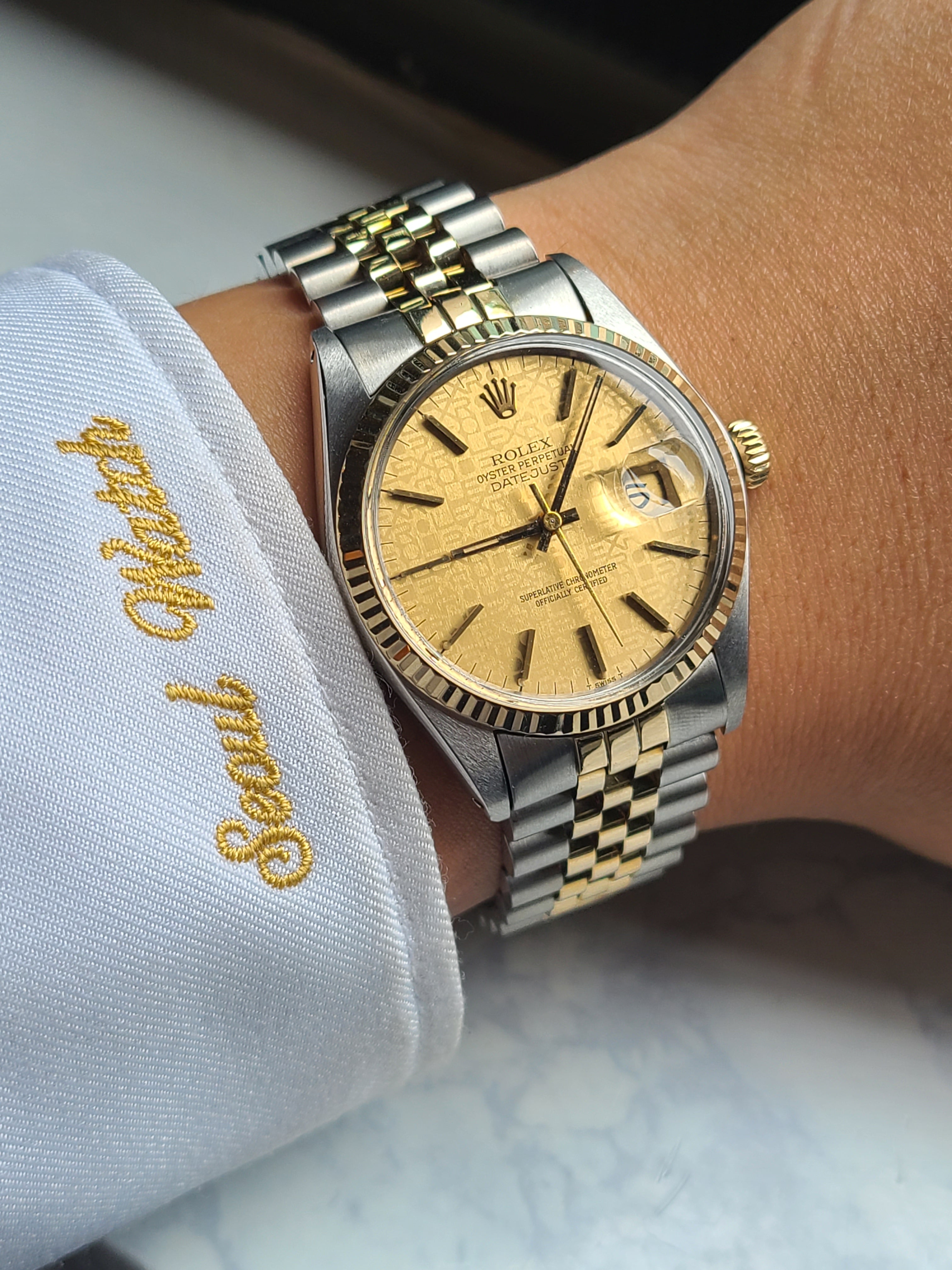 Rolex Datejust Digital Gold Dial Gold Two-Tone 롤렉스 데이저스트 36 콤비 디지털 골드다이얼 빈티지