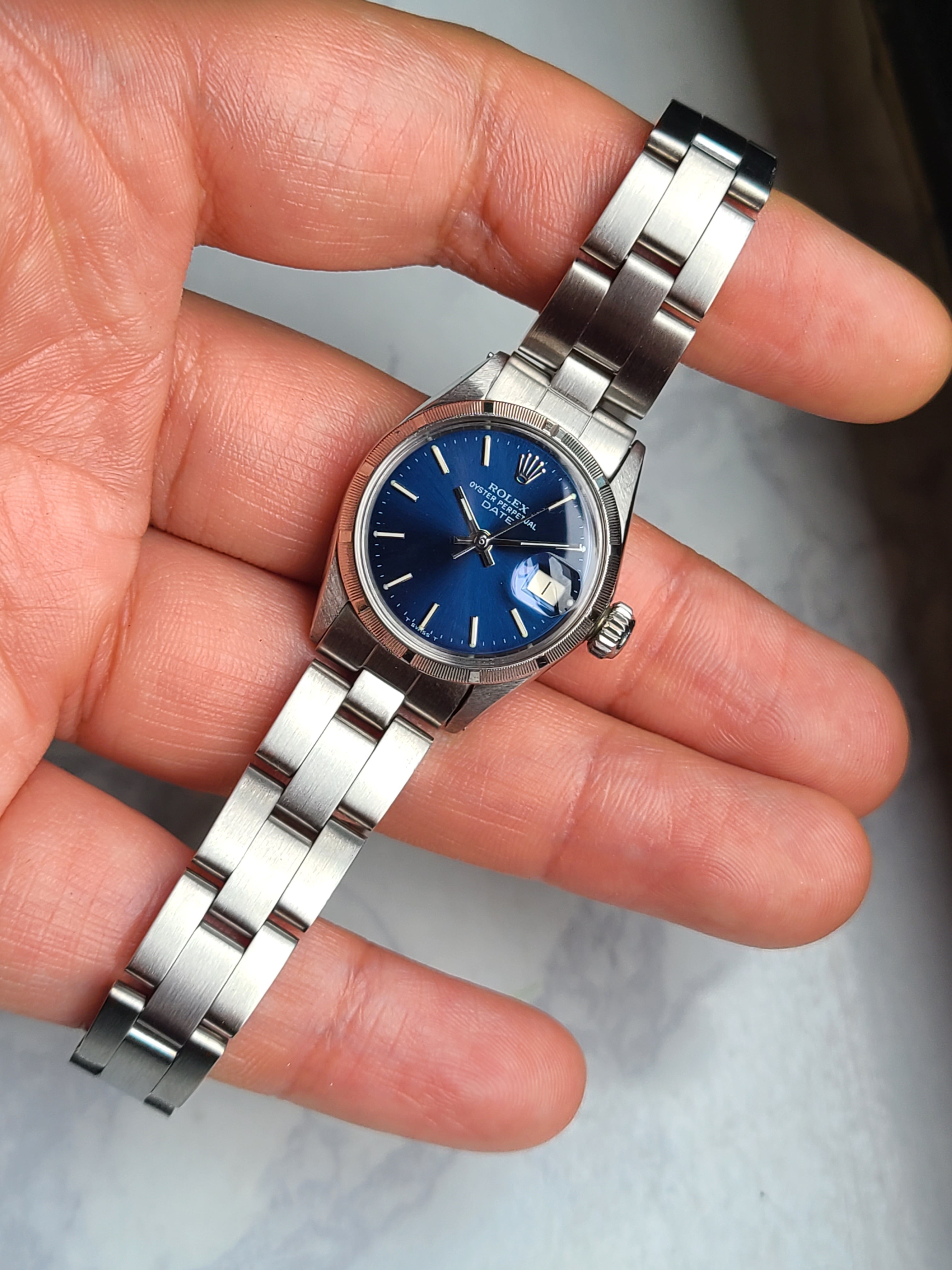 Rolex Oyster Perpetual Blue Dial Women 롤렉스 오이스터 퍼페추얼 청판 블루 다이얼 여성용