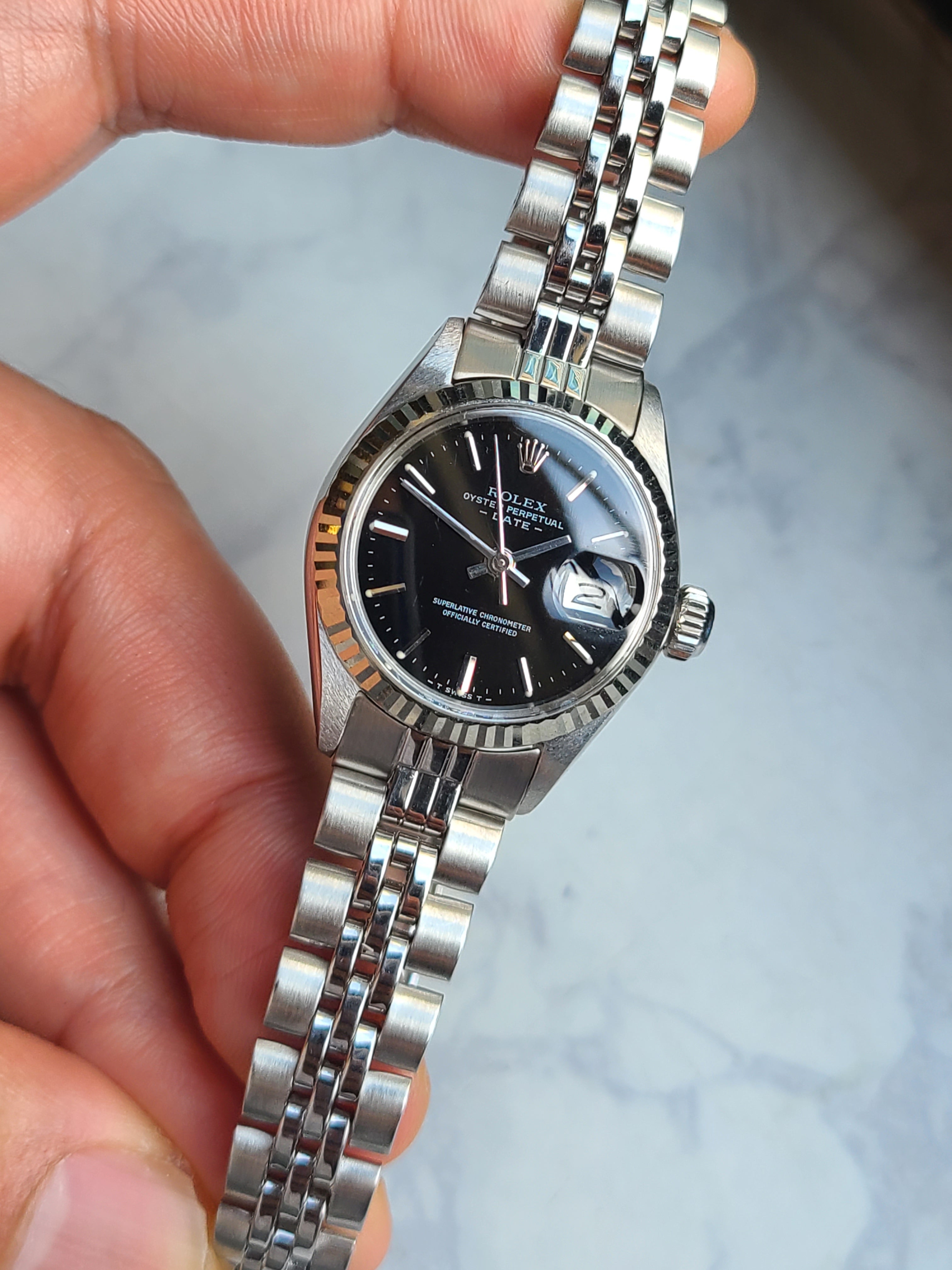 Rolex Women's Datejust Black Dial 롤렉스 여성용 데이저스트 블랙 다이얼 빈티지