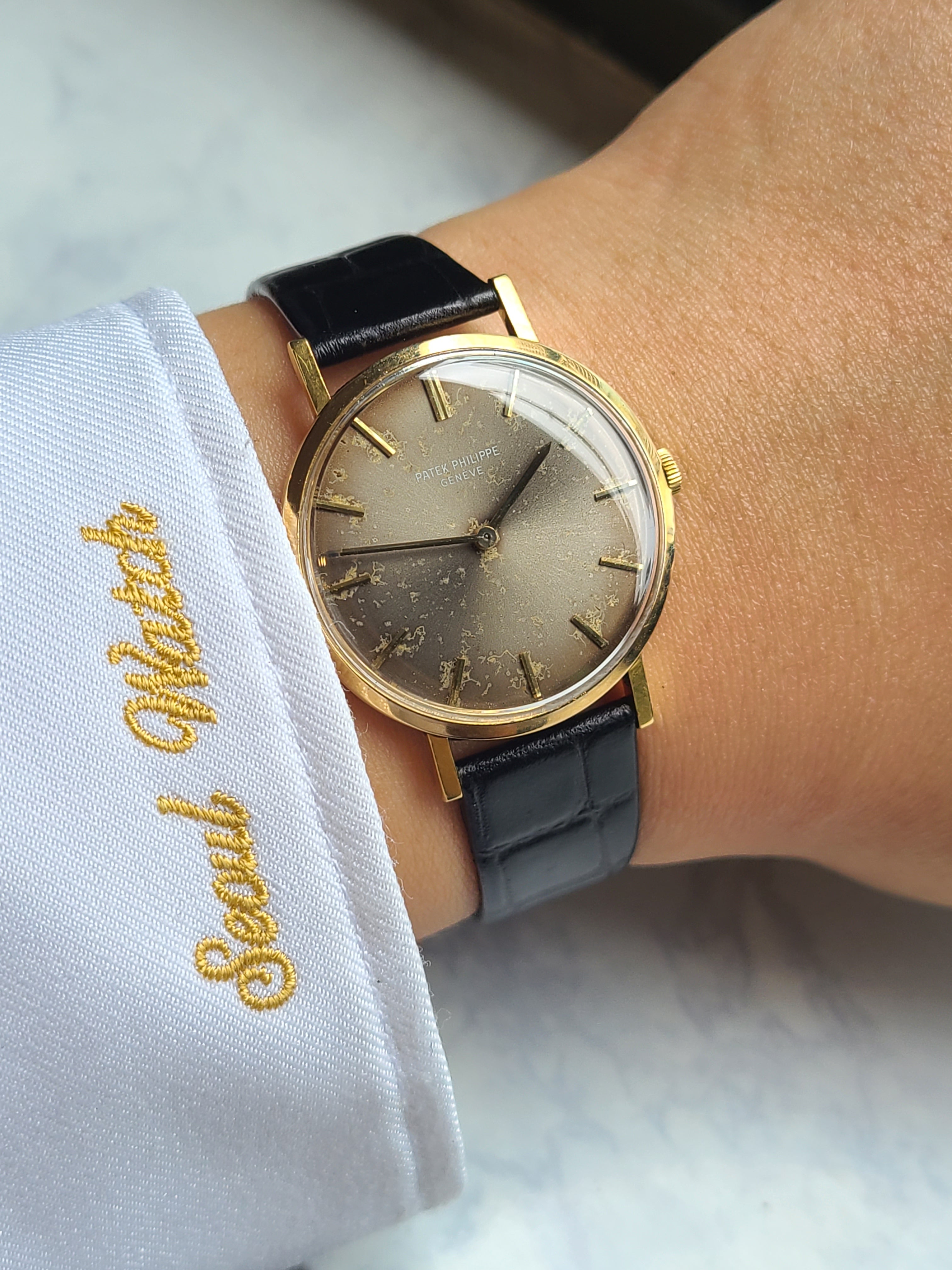 Patek Philippe Calatrava Tropica 18K YG 파텍필립 칼라트라바 트로피칼 브라운 다이얼 18K 옐로우골드 수동 금통 남성용