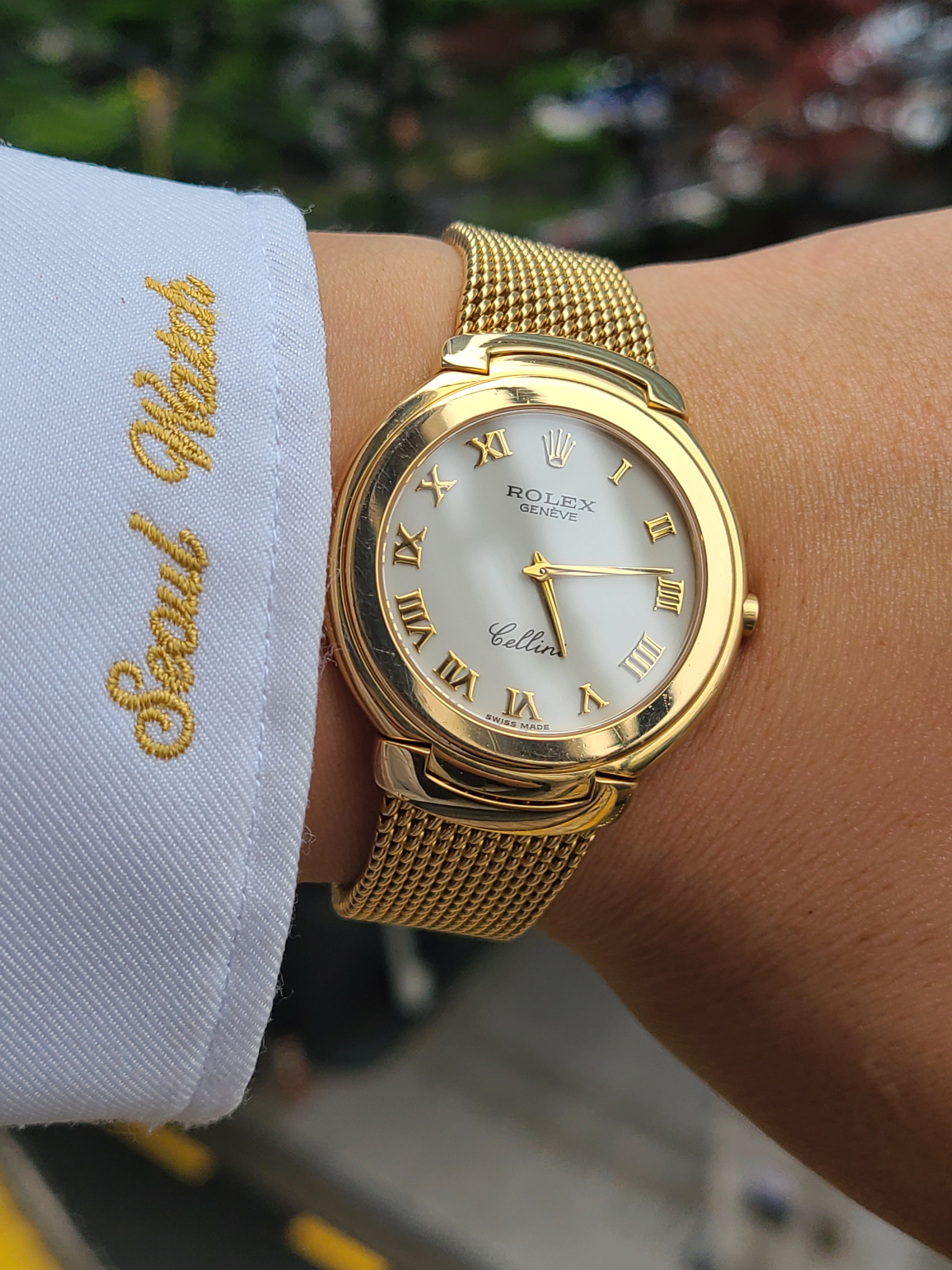 Rolex Cellini 18K Yellow Gold 롤렉스 셀리니 샴페인골드 18K 옐로우골드 매쉬브레이슬릿 순정 소장품