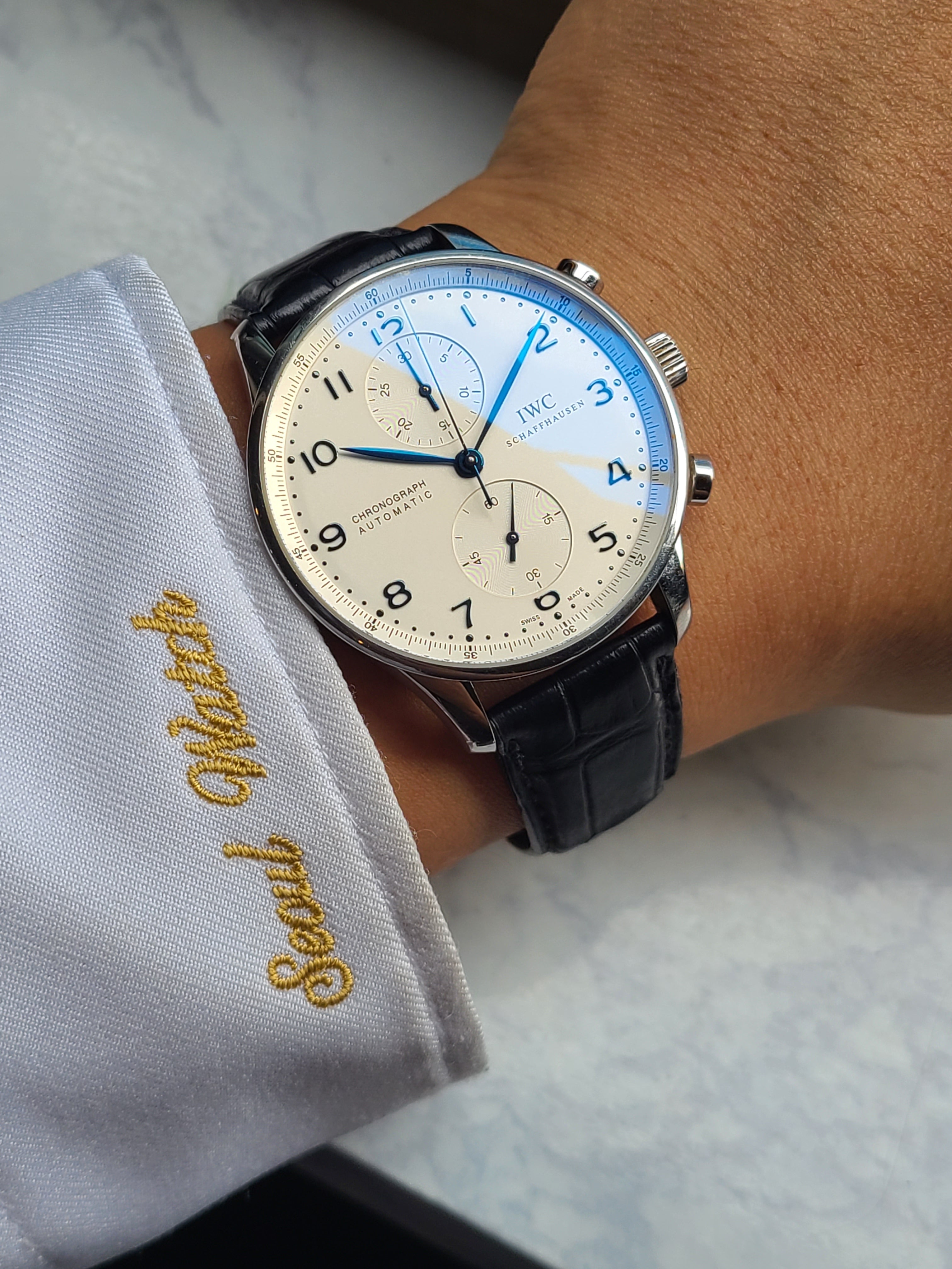 IWC Portuguese Blue Chronograph 41 IWC 포르투기저 크로노그래프 블루핸즈 41