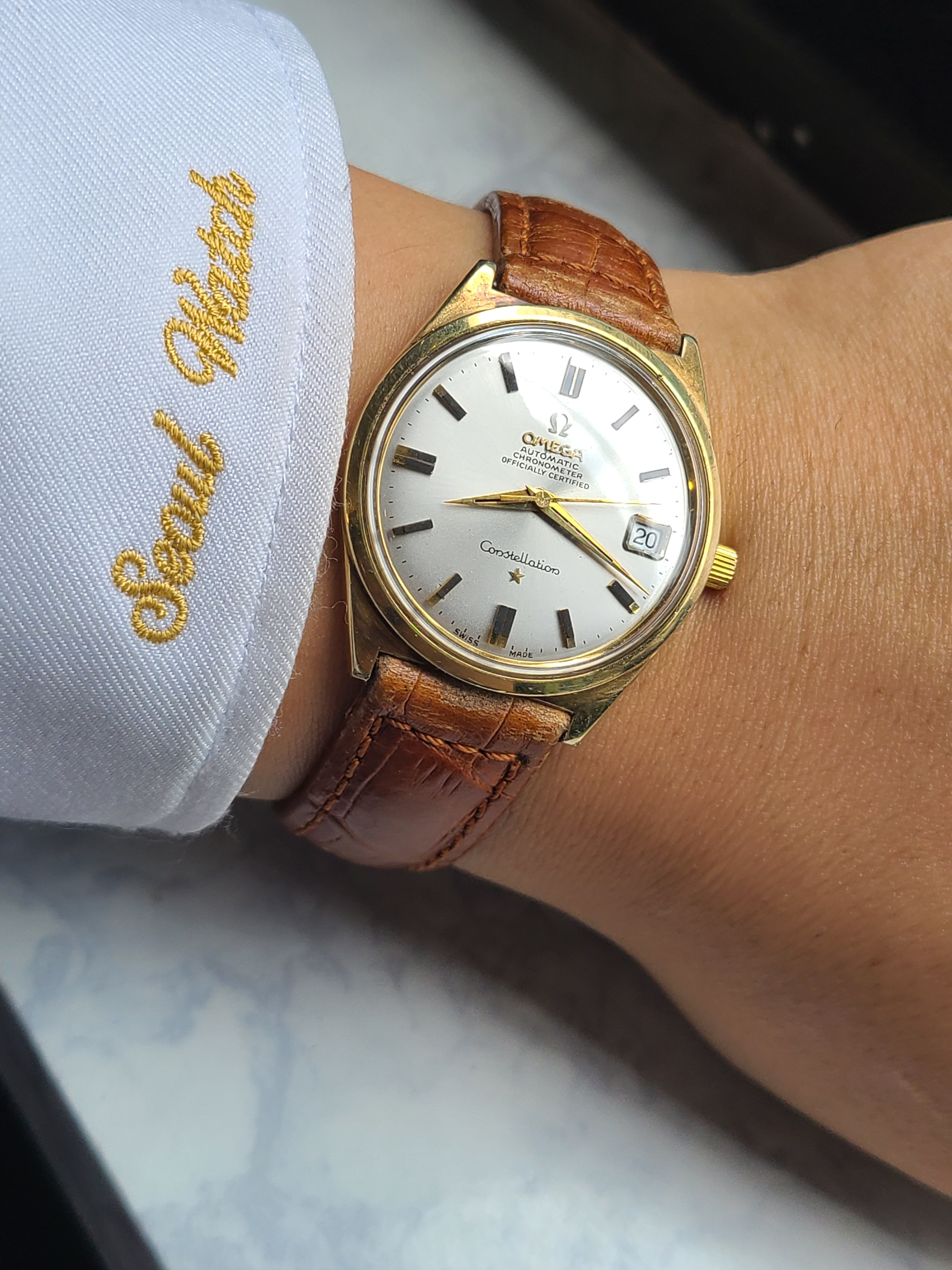 Omega Constellation Rose Gold Vintage 오메가 컨스틸레이션 로즈골드 빈티지 18K 금배꼽 빈티지