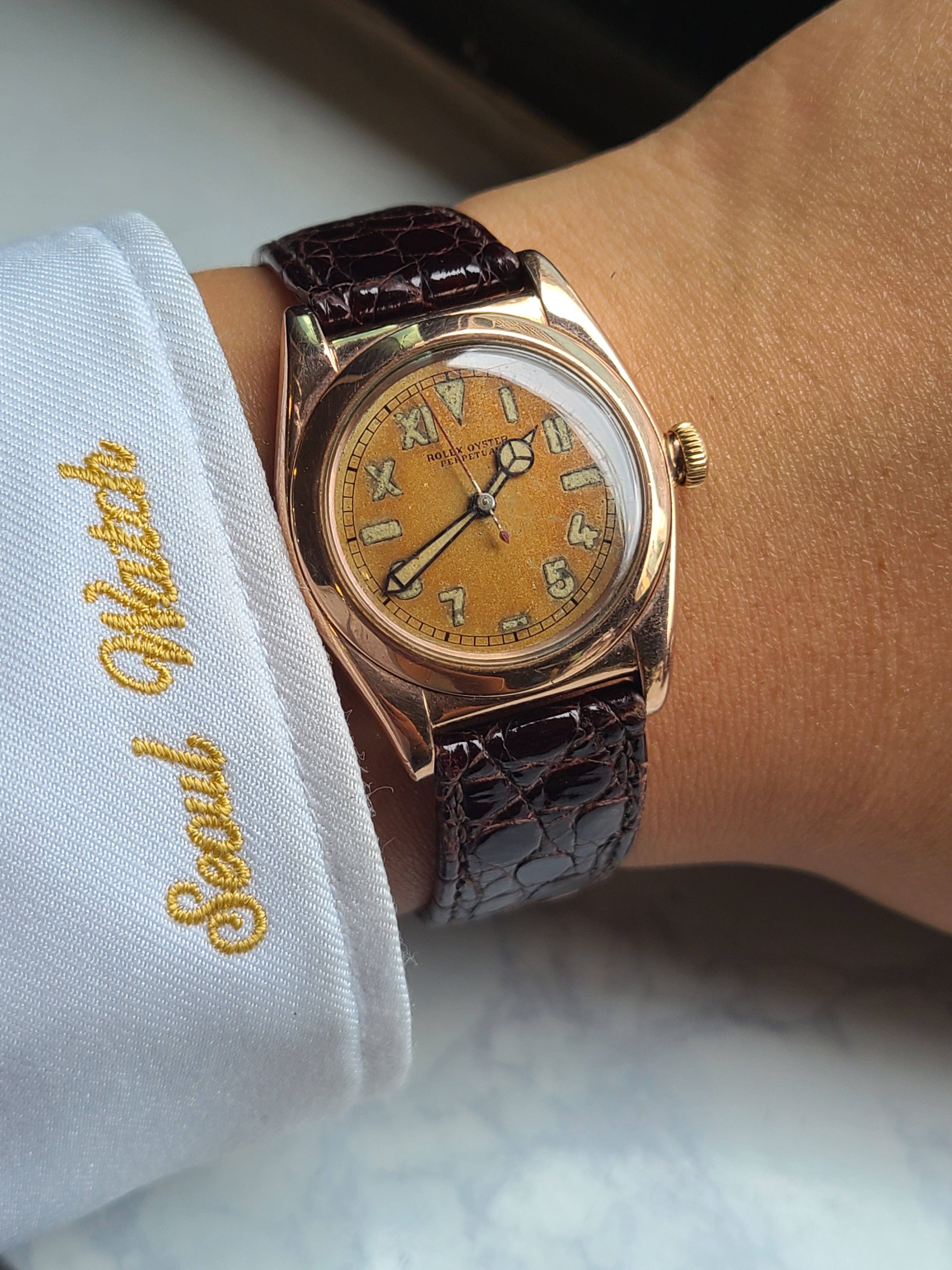 Rolex Bubble Back Vintage RG 롤렉스 버블백 벤츠핸즈 로즈골드 빈티지 1940~1950