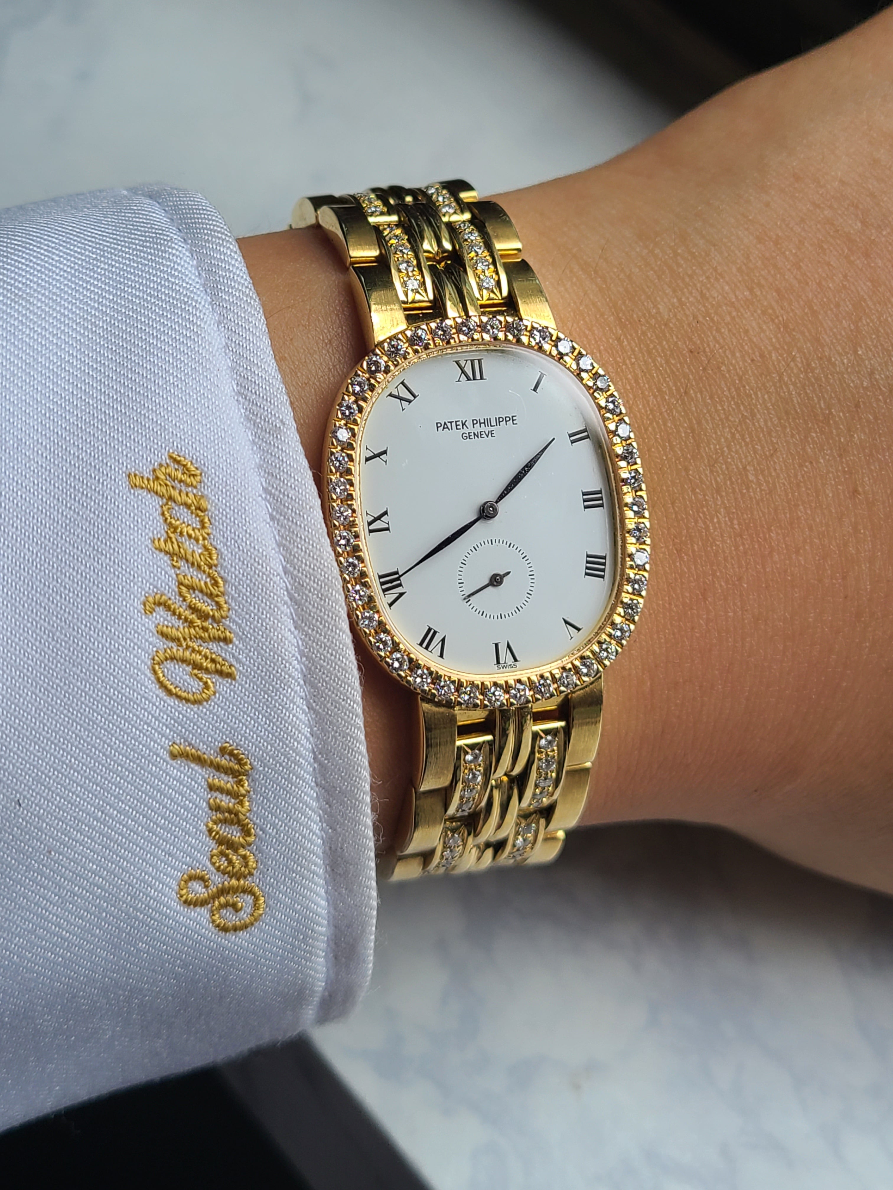Patek Philippe Golden Ellipse Small Second 18K 파텍필립 골든엘립스 스몰세컨드 블랙로만 다이아몬드 18K 옐로우골드 금통