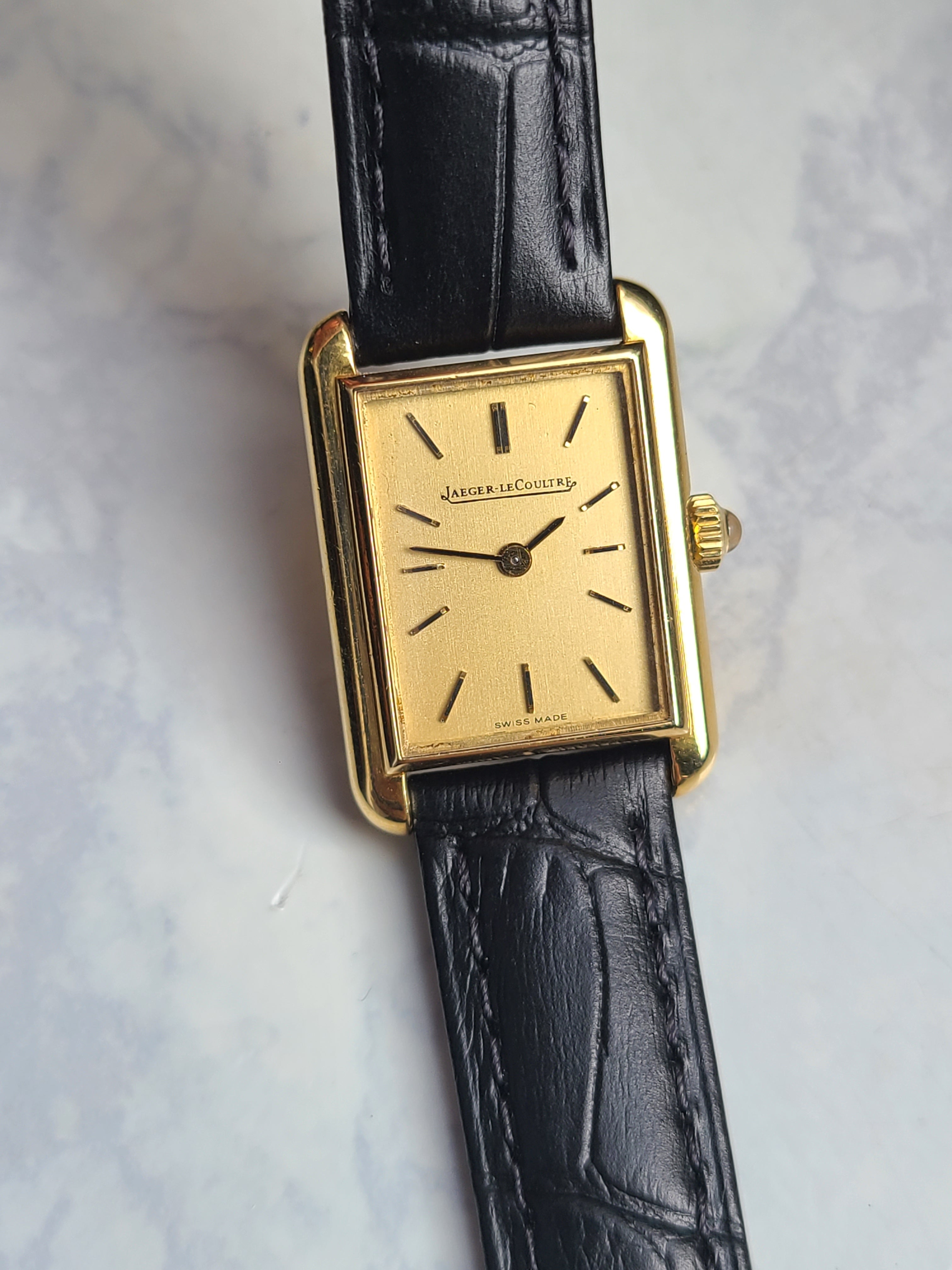 Jaeger Lecoultre Tank Square 18K Vintage Gold 예거르쿨트르 탱크 사각 18K 옐로우금통 여성용 빈티지