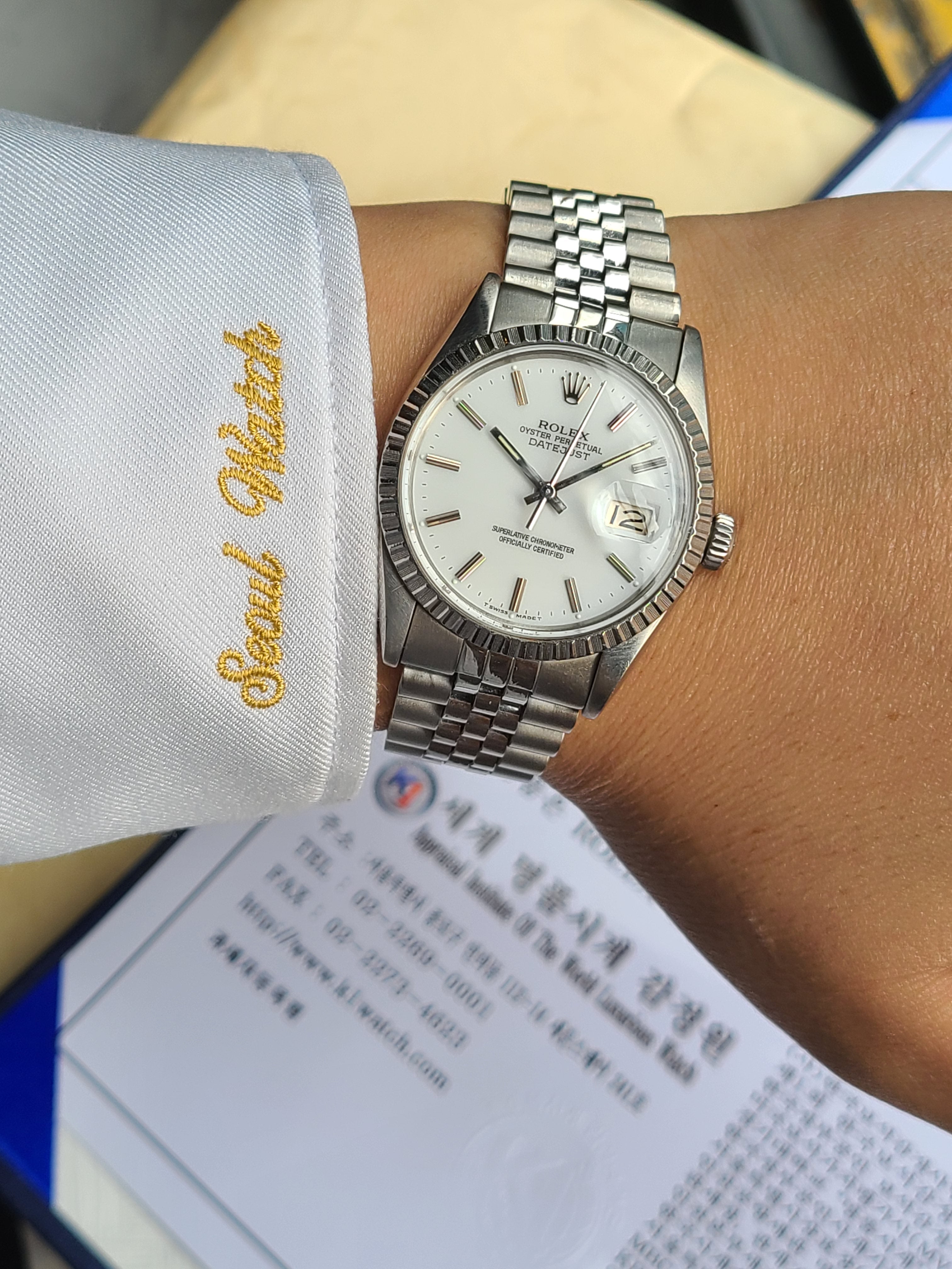 Rolex Datejust White Dial Vintage 롤렉스 데이저스트 36 화이트다이얼 엔진턴드베젤 빈티지