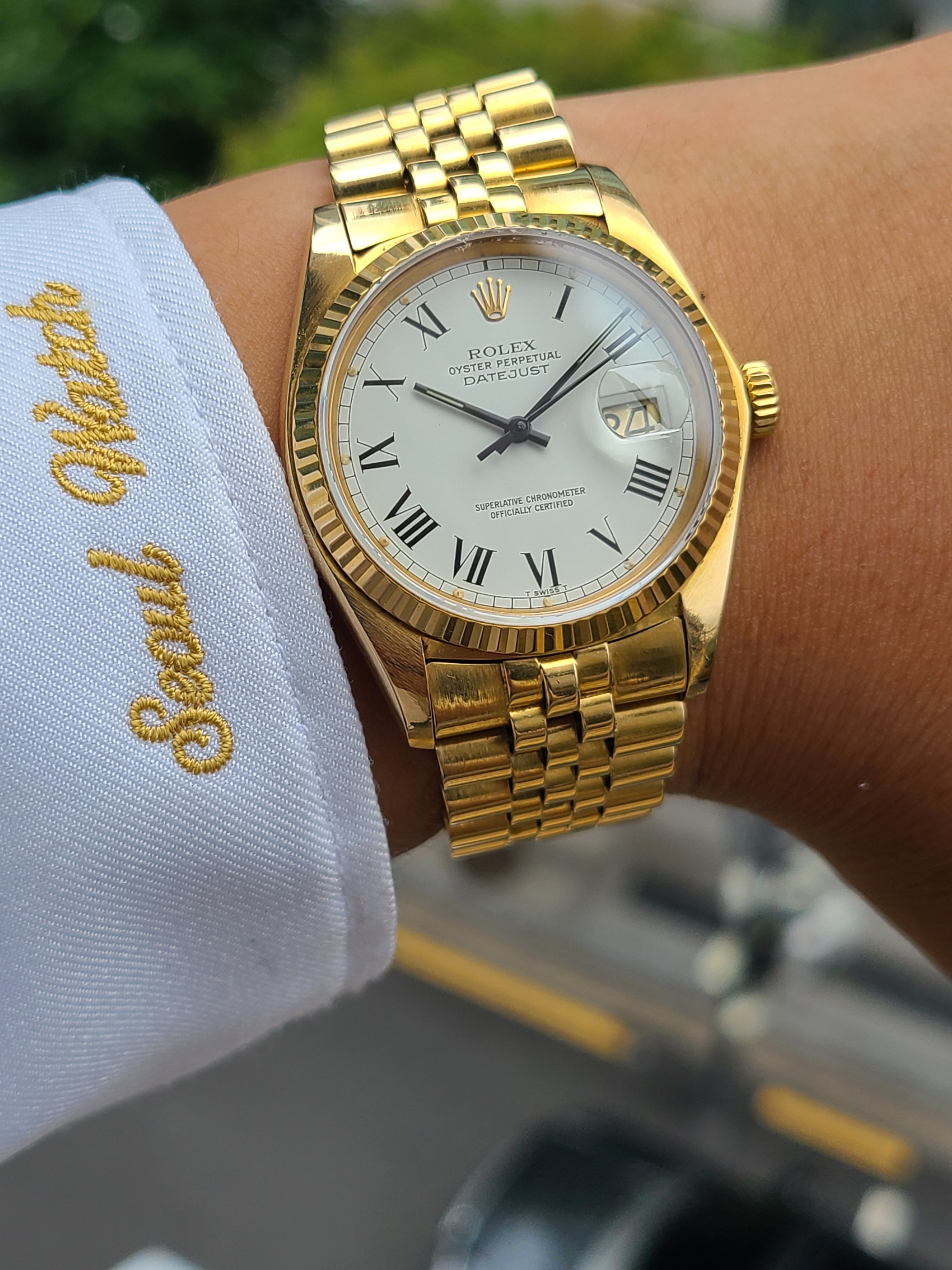 Rolex Datejust 36 Jubilee Buckley Dial 18K Solid YG 롤렉스 데이저스트 36 올금통 버클리판 18K 옐로우 쥬빌리 금통