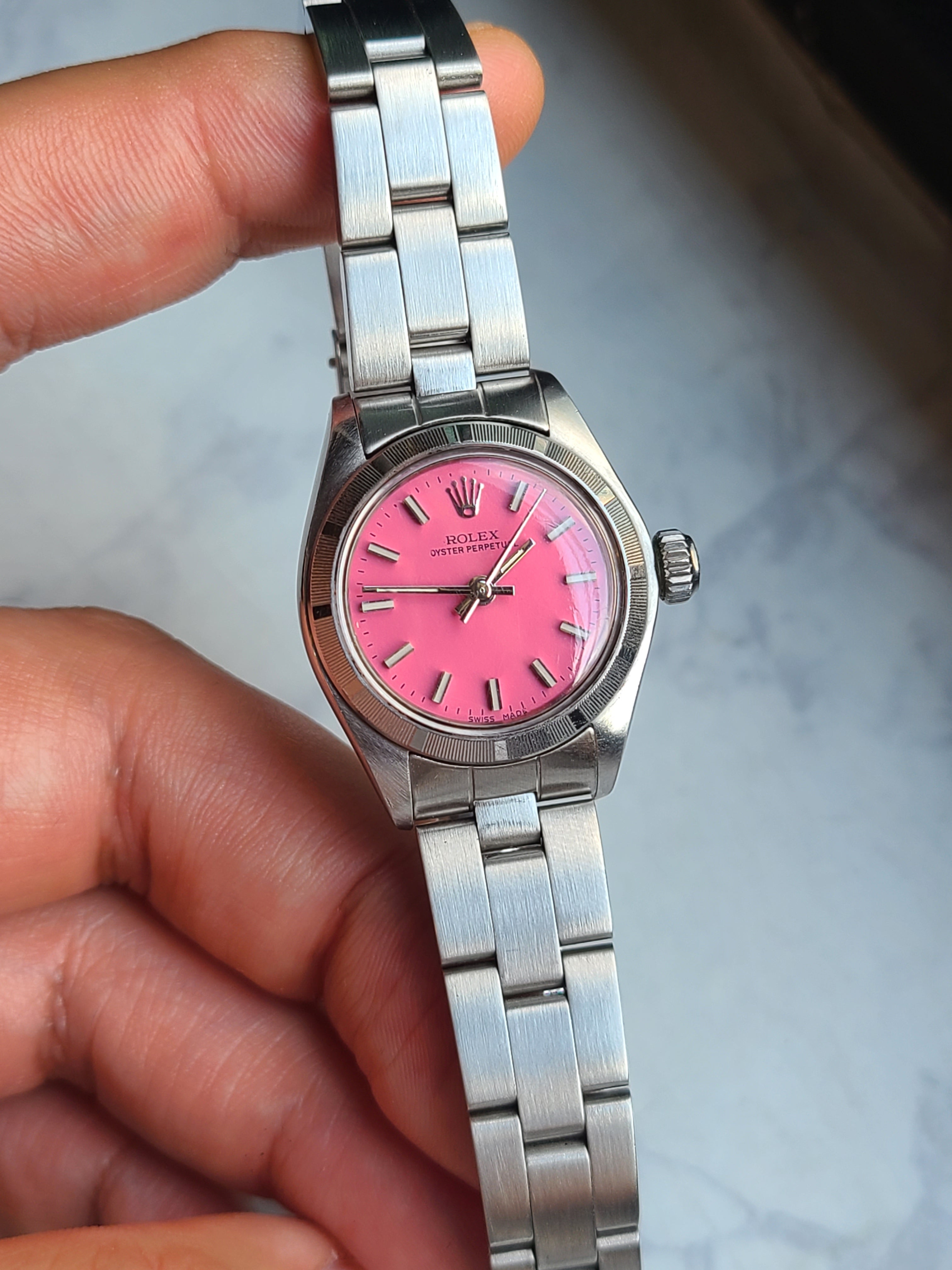 Rolex Oyster Perpetual Pink Women 롤렉스 오이스터 퍼페추얼 캔디핑크 다이얼 여성용