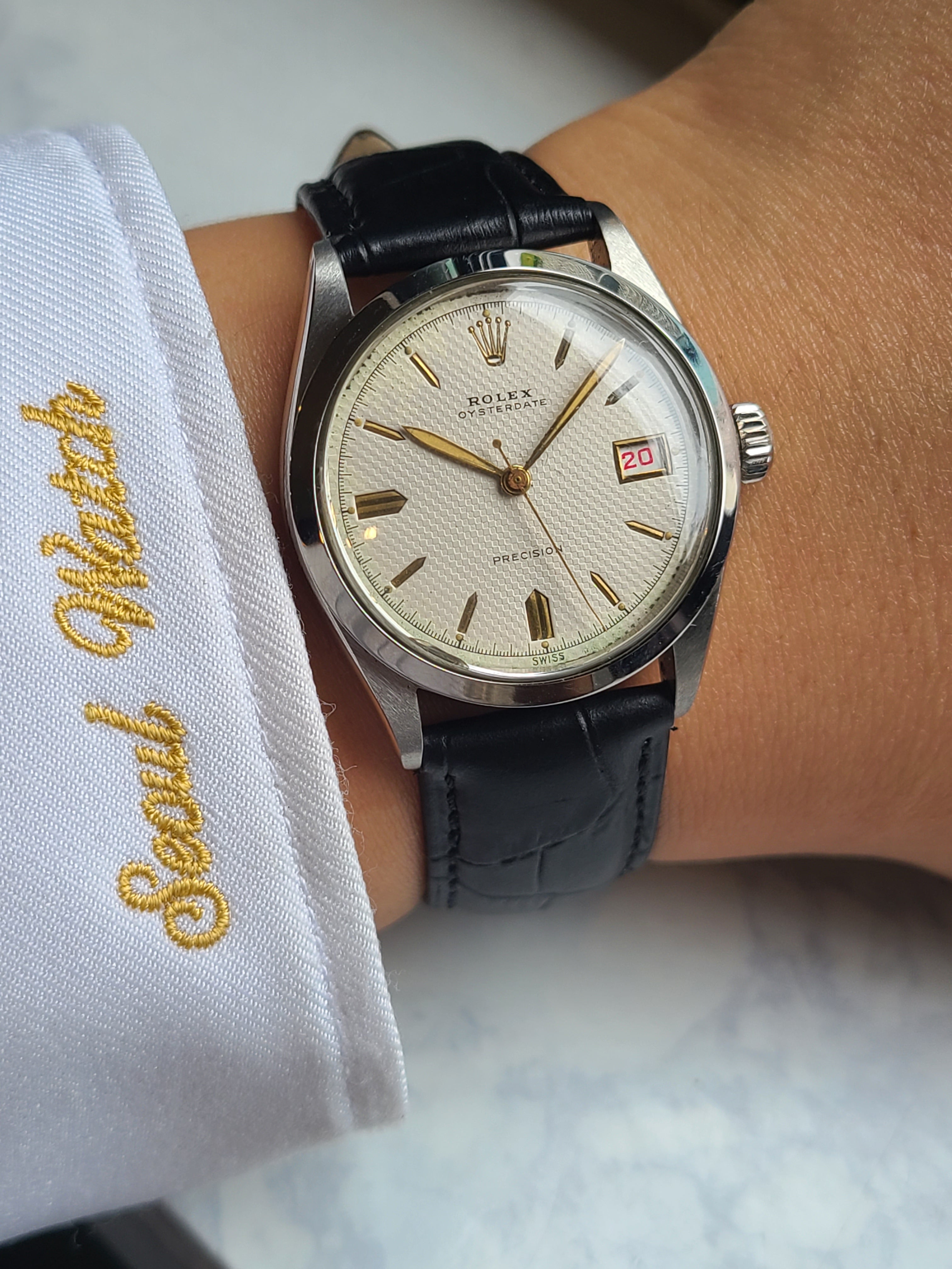 Rolex Oysterdate Ivory Honeycomb Vintage 롤렉스 오이스터데이트 허니콤브 아이보리 다이얼 빈티지