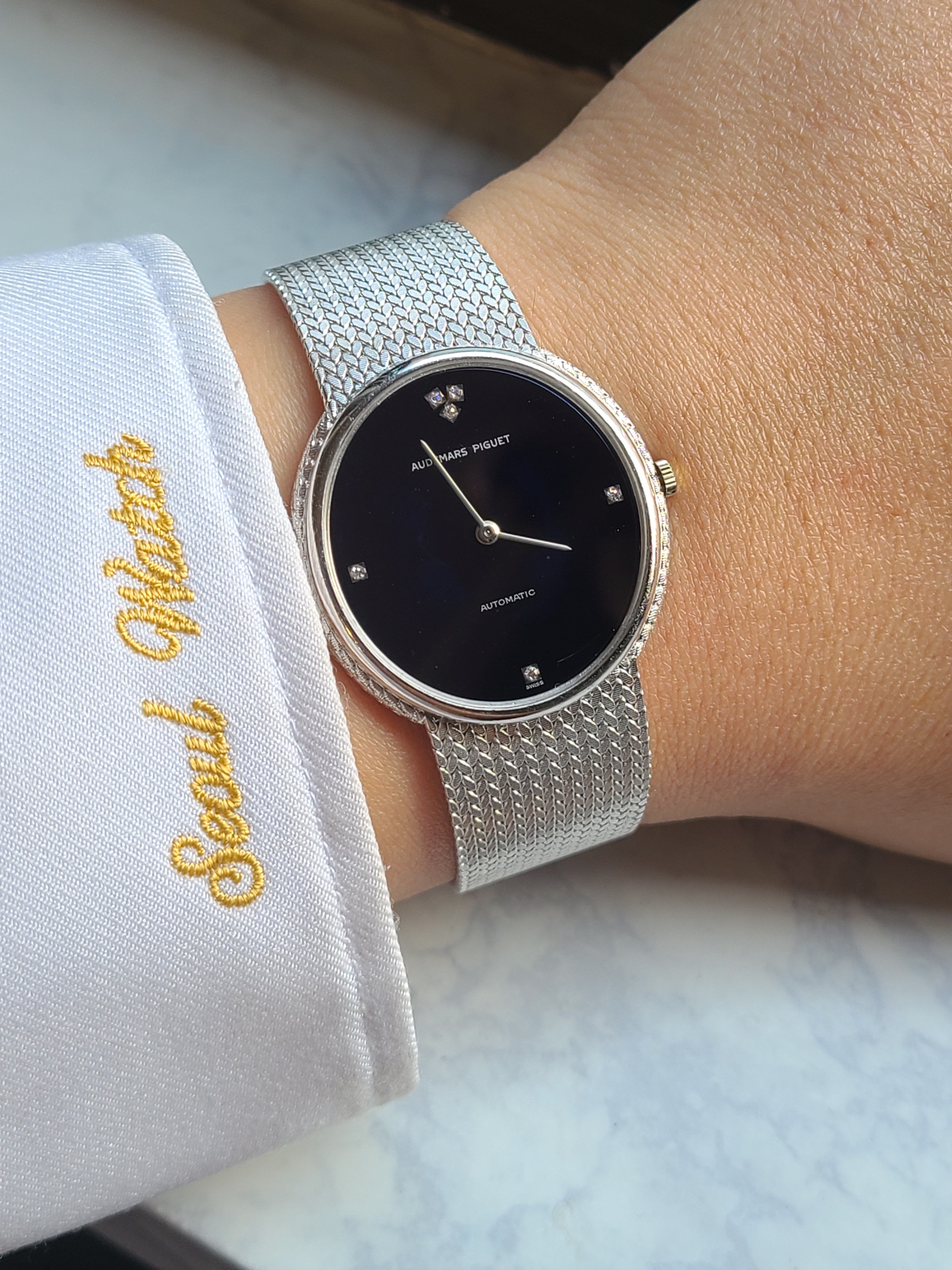 Audemars Piguet Ellipse Automatic 오데마피게 엘립스 6P 다이아몬드 블랙 18K 화이트골드 금통