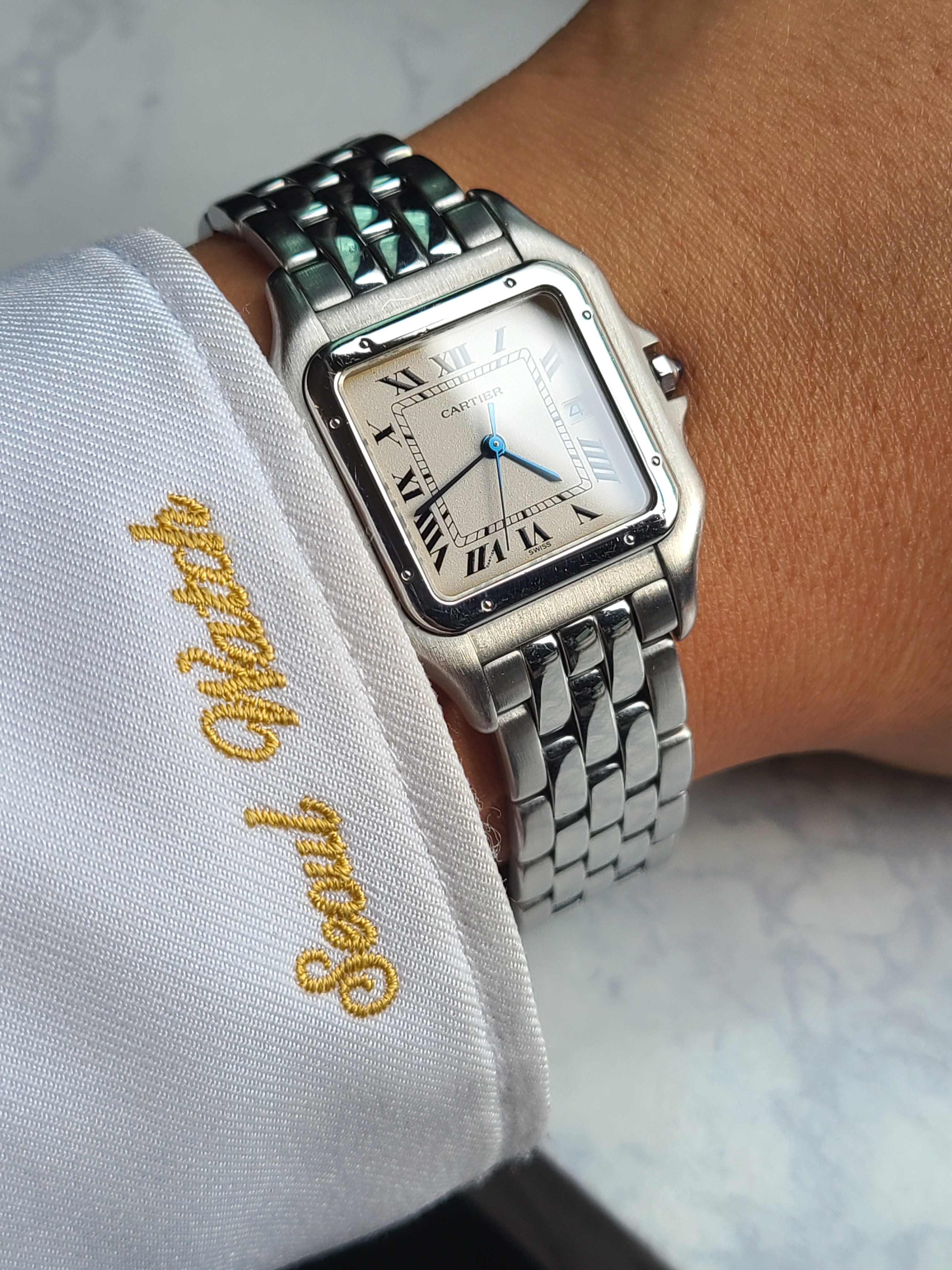 Cartier Panthere De Cartier S/S Men's Large 까르띠에 팬더 드 까르띠에 스틸 남성용 라지사이즈
