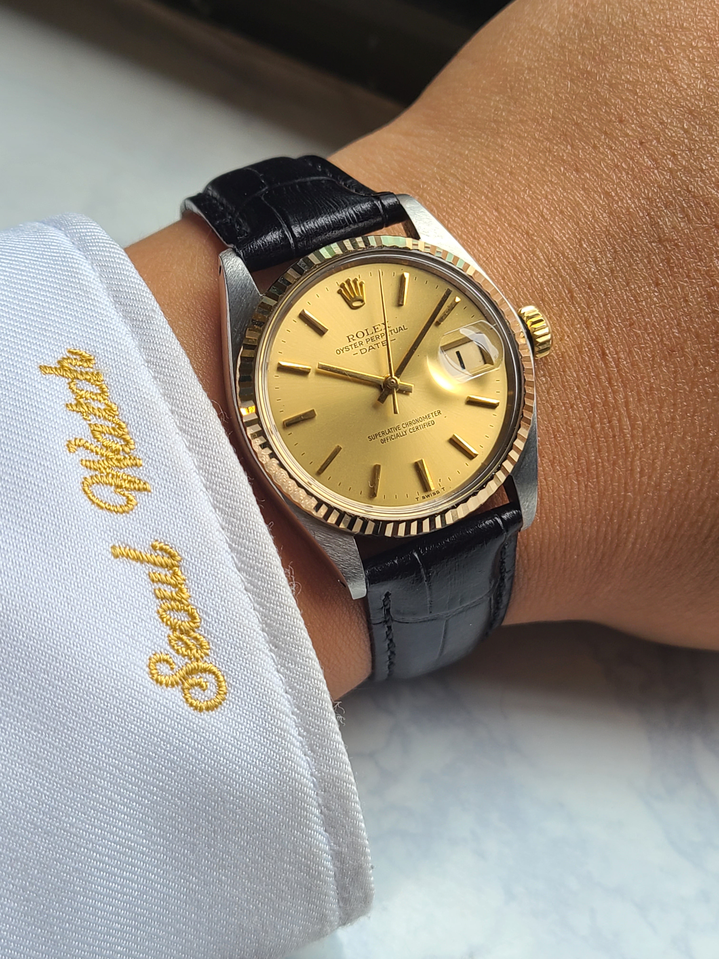 Rolex OysterPerpetual Date 롤렉스 오이스터퍼페추얼 데이트 옐로우골드 콤비 빈티지