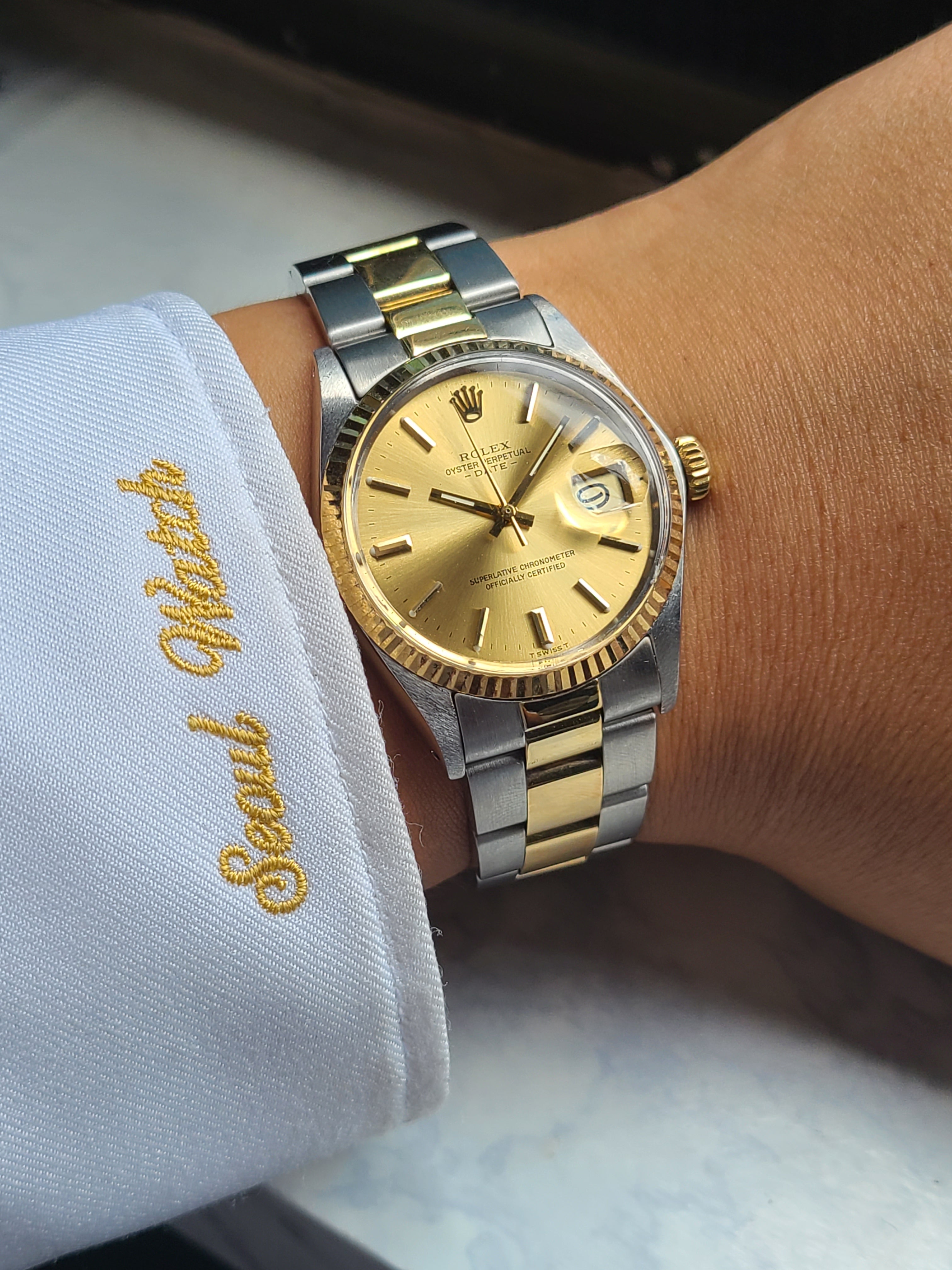 Rolex OysterPerpetual Date 롤렉스 오이스터퍼페추얼 데이트 옐로우골드 브레이슬릿 빈티지