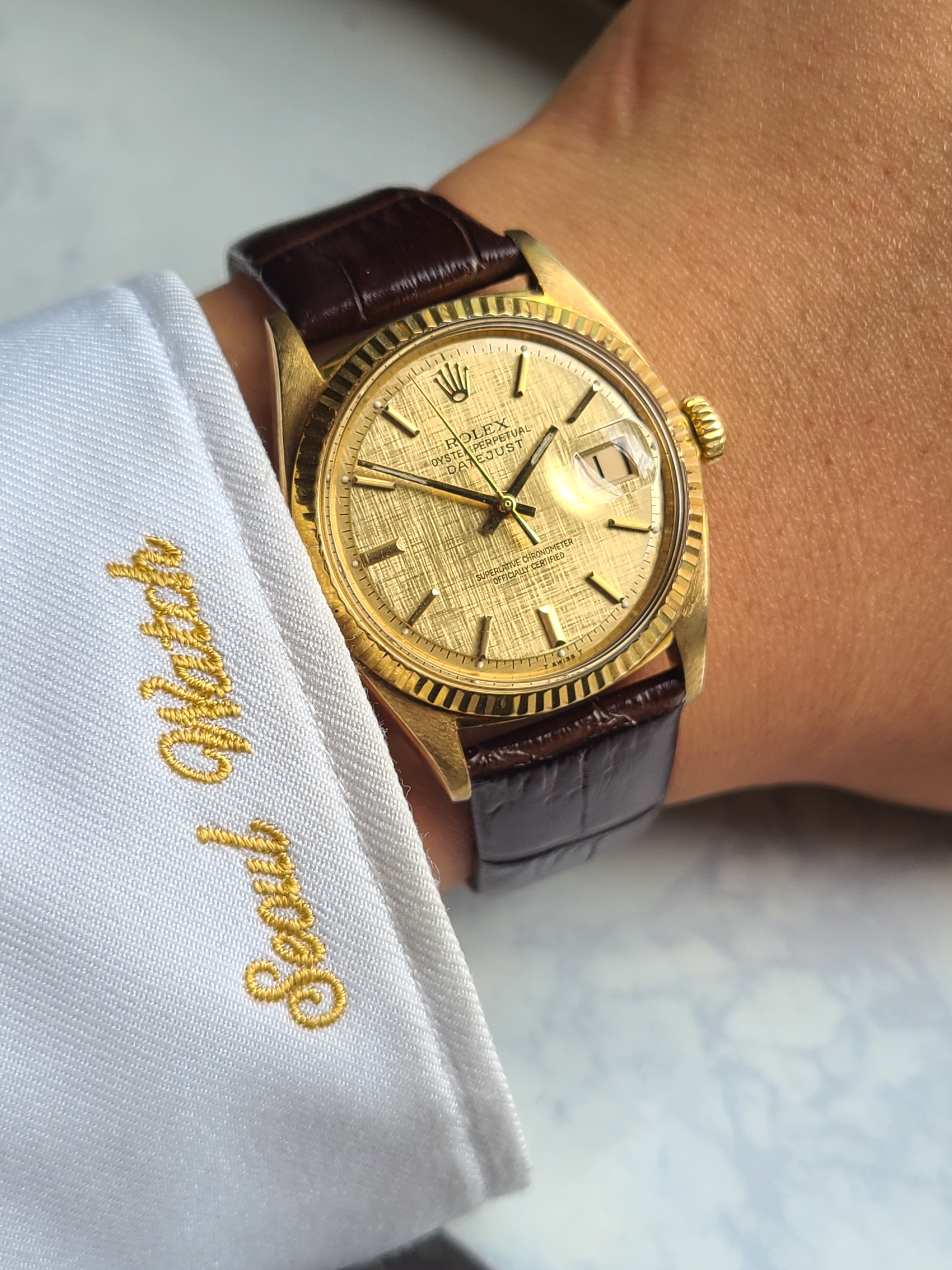 Rolex Datejust Dauphine Hands Solid YG 롤렉스 데이저스트 린넨다이얼 옐로우골드 금통 소장용