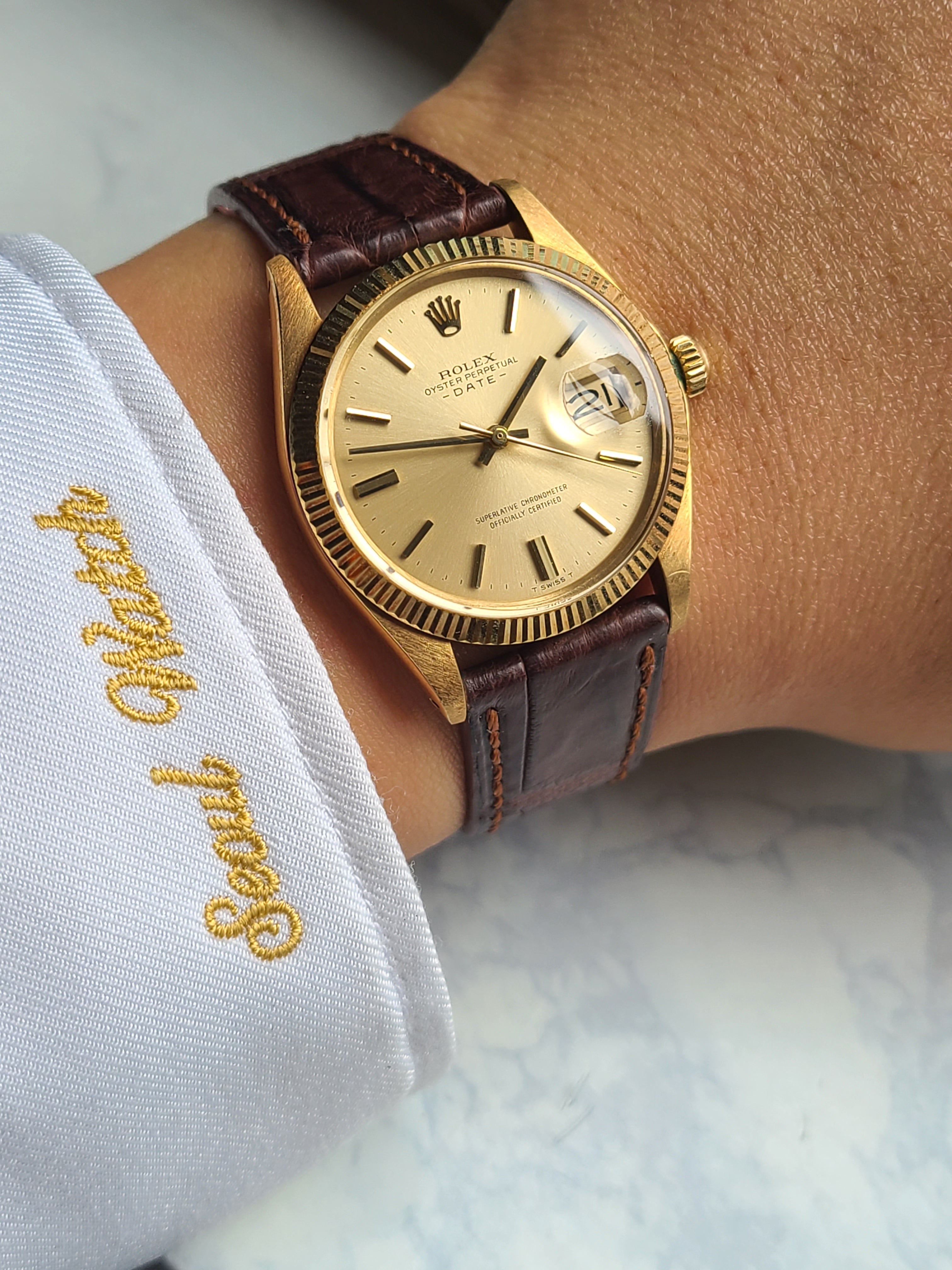 Rolex Oyster Perpetual 18K Solid Gold Vintage 롤렉스 오이스터 퍼페추얼 데이트 18K 옐로우골드 금통 빈티지