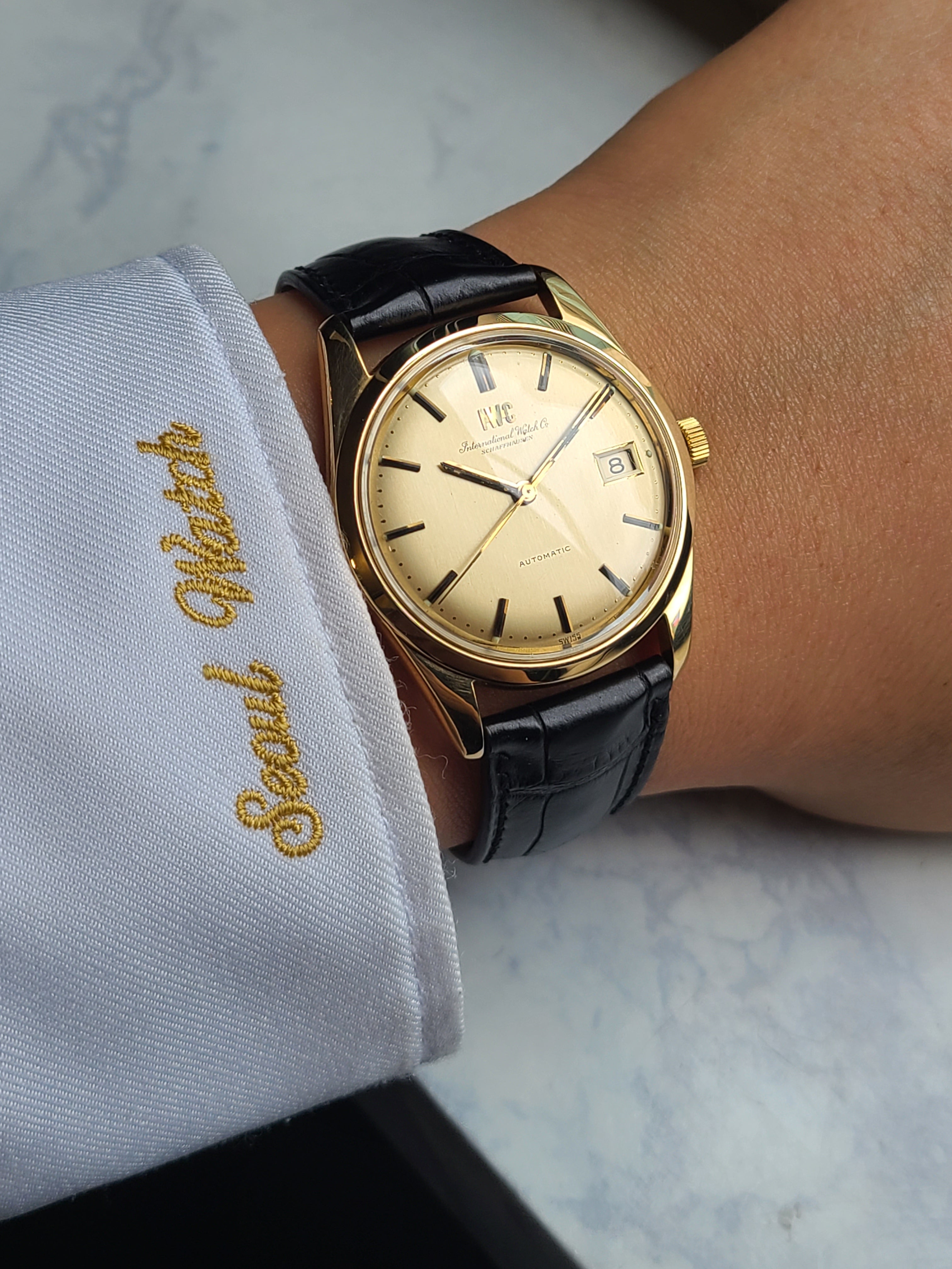 IWC Jumbo Classic 18K YG Automatic IWC 클래식 점보 골드 샴페인 18K 금통 자동 빈티지