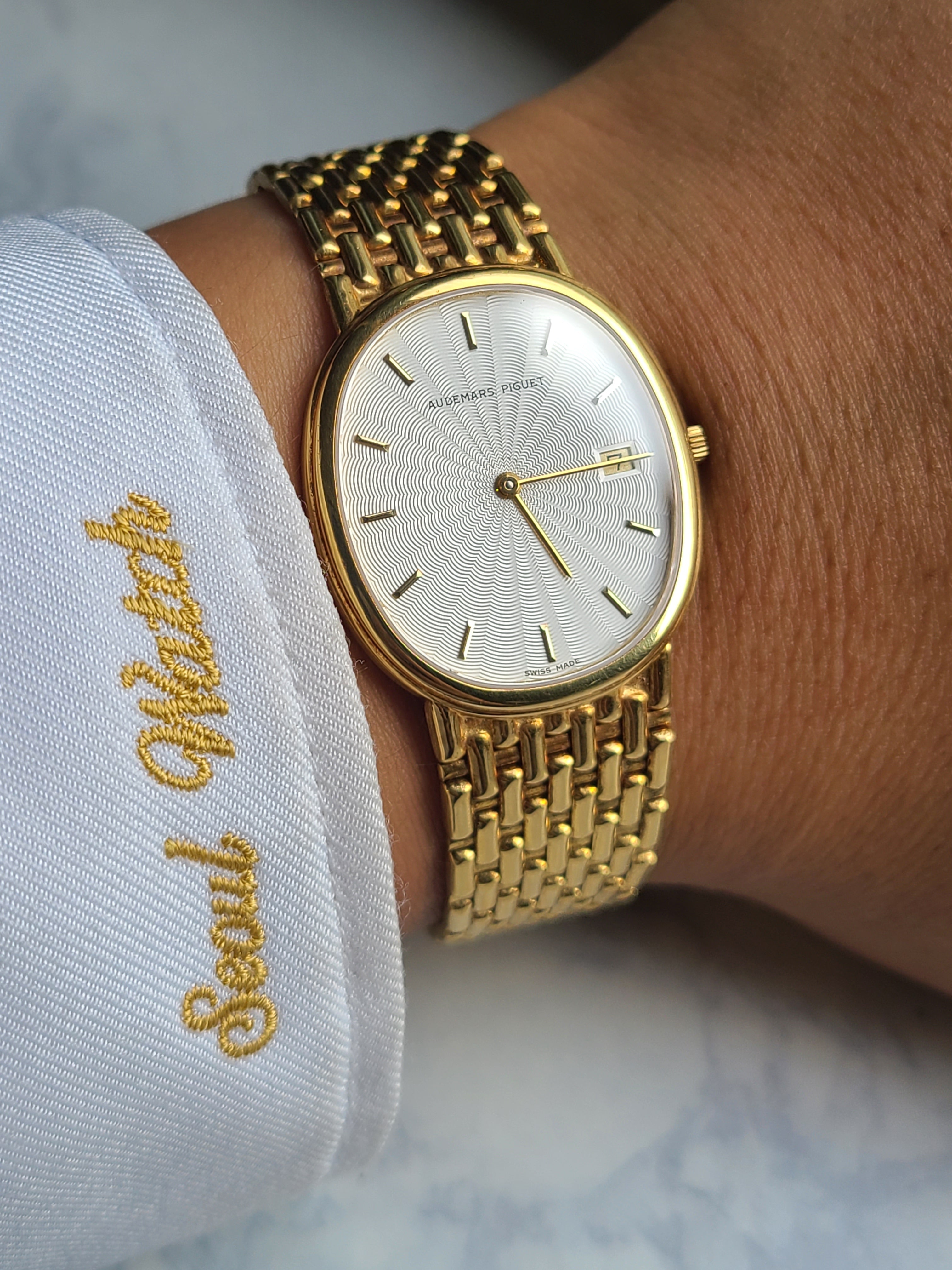 Audemars Piguet Ellipse 18K YG 오데마피게 엘립스 기요쉐 다이얼 18k 금통