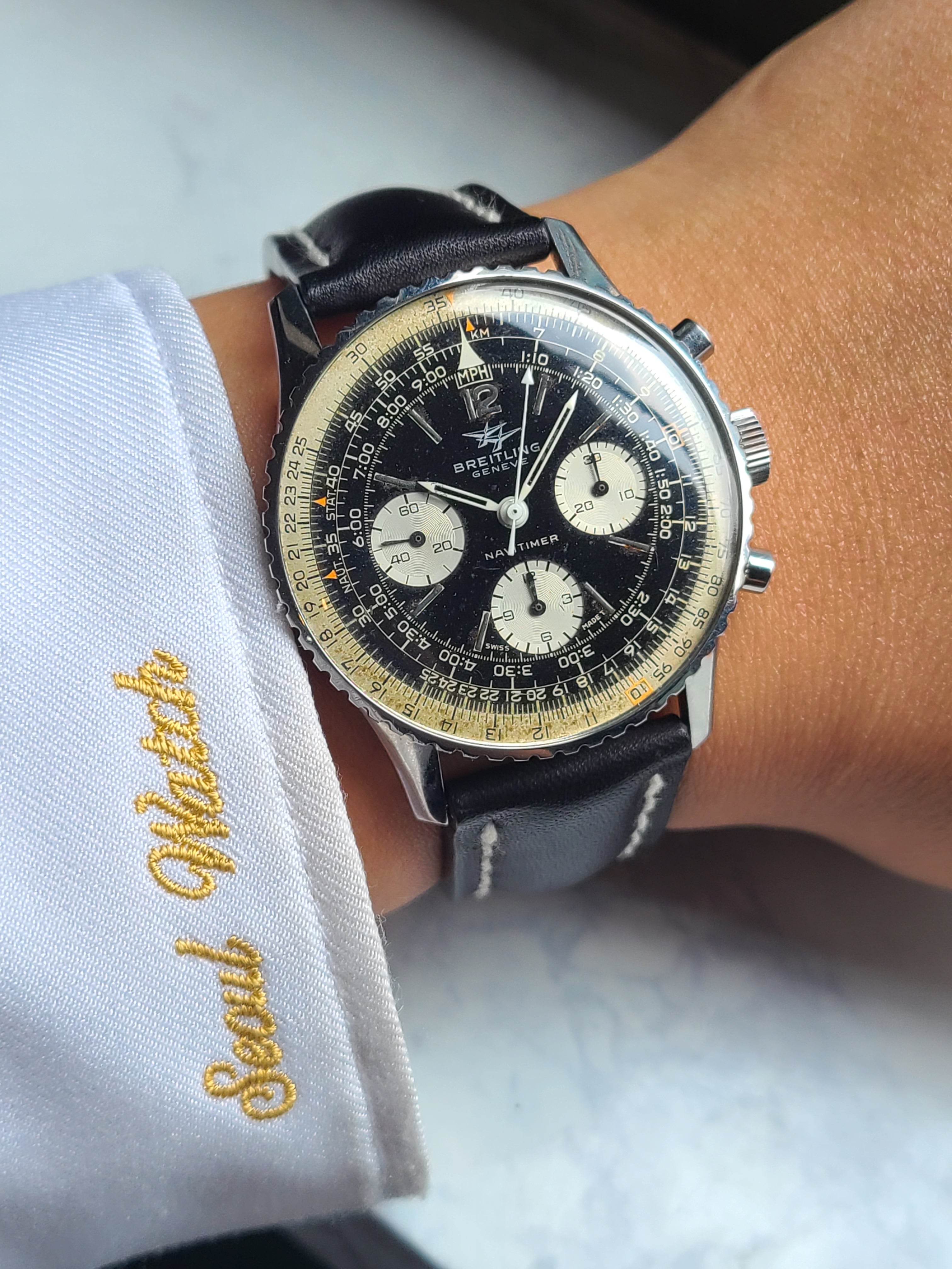 Breitling Navitimer Twin Jet logo 브라이틀링 네비타이머 806 빈티지 크로노그래프 트윈제트 다이얼 41mm