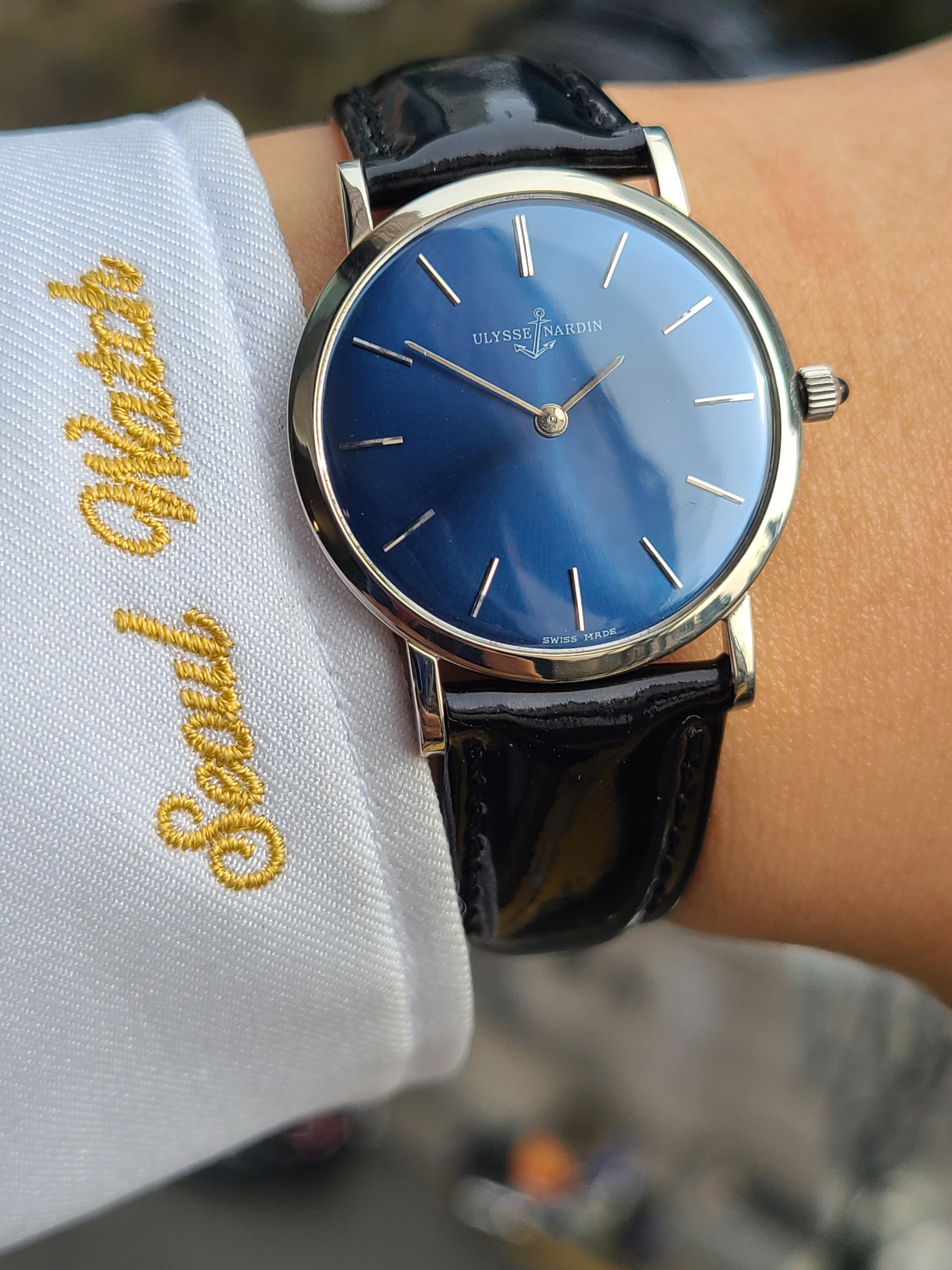 Ulysse Nardin Classic Ultra-Slim 18K White Gold Hand-Winding Vintage 율리스나르딘 클래식 울트라슬림 18k 화이트골드 수동 빈티지