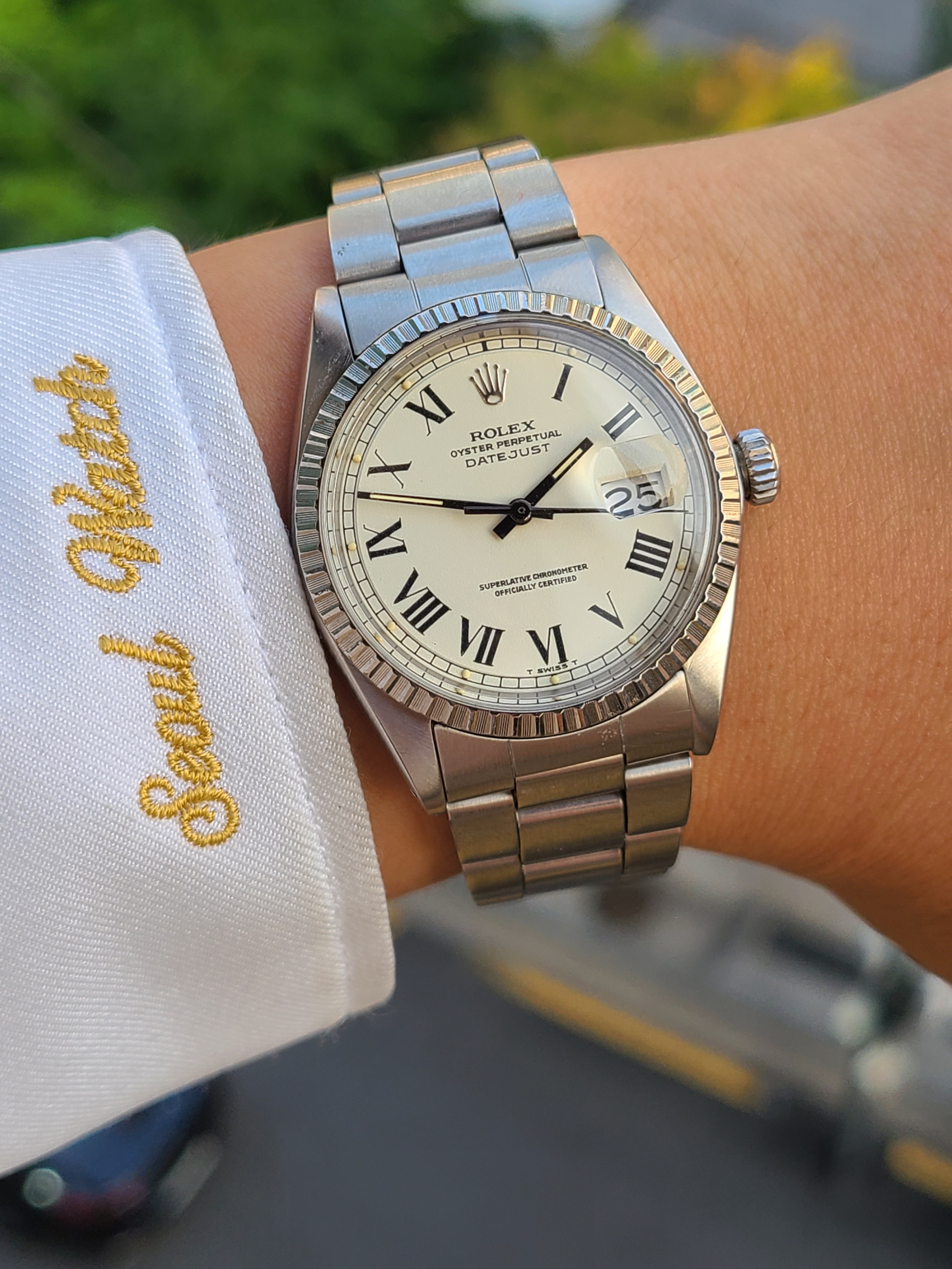 Rolex Datejust Engined-Turned Buckley Ivory NOS 롤렉스 데이저스트 버클리 아이보리 다이얼 소장품 빈티지